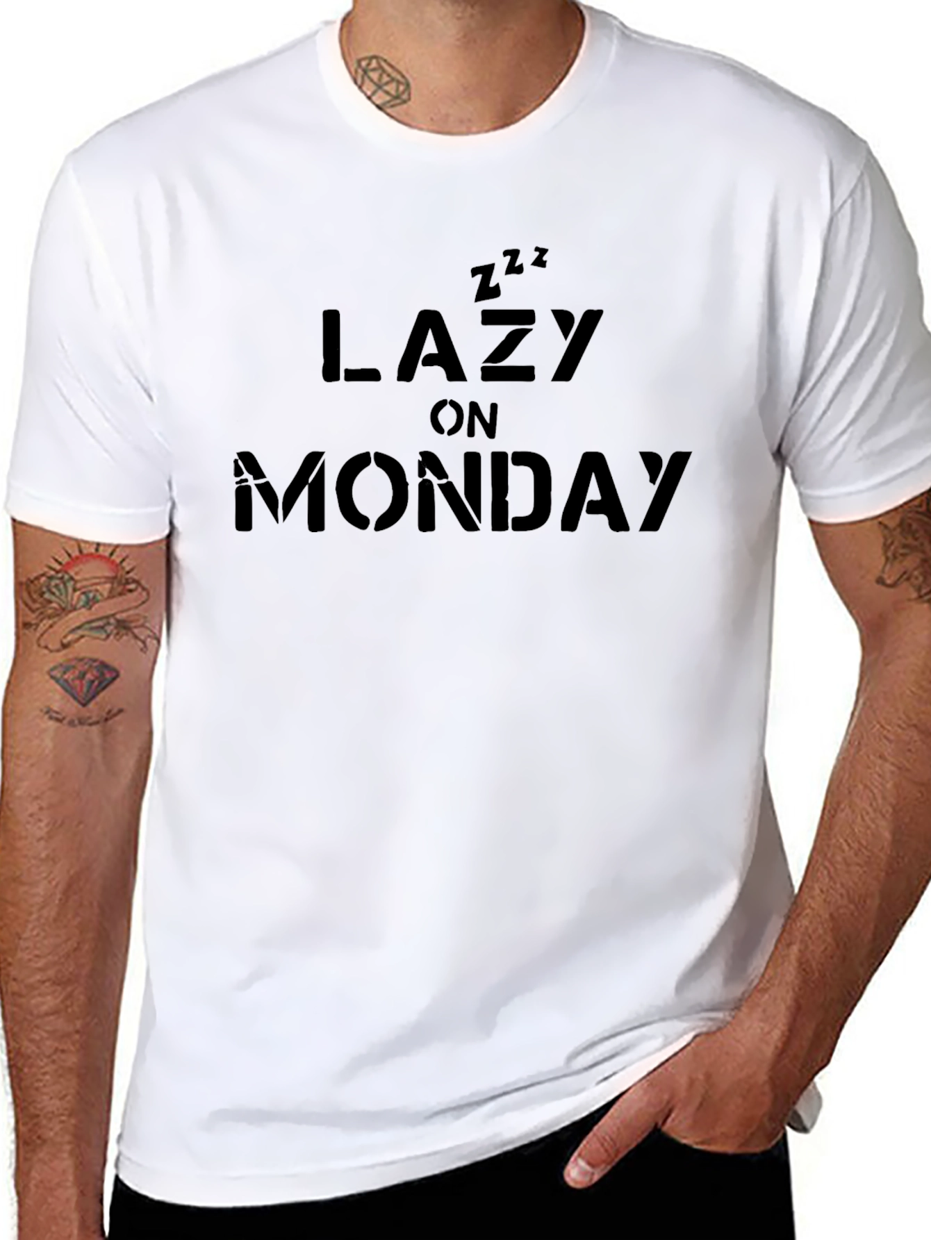 Lazy on Monday T-Shirt - Black
