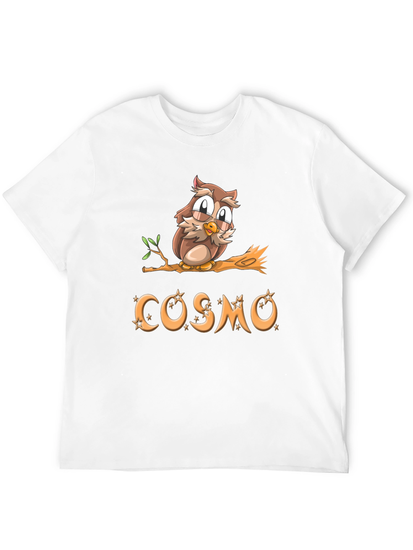 Cosmo Owl Graphic Tee - Black Cotton Blend