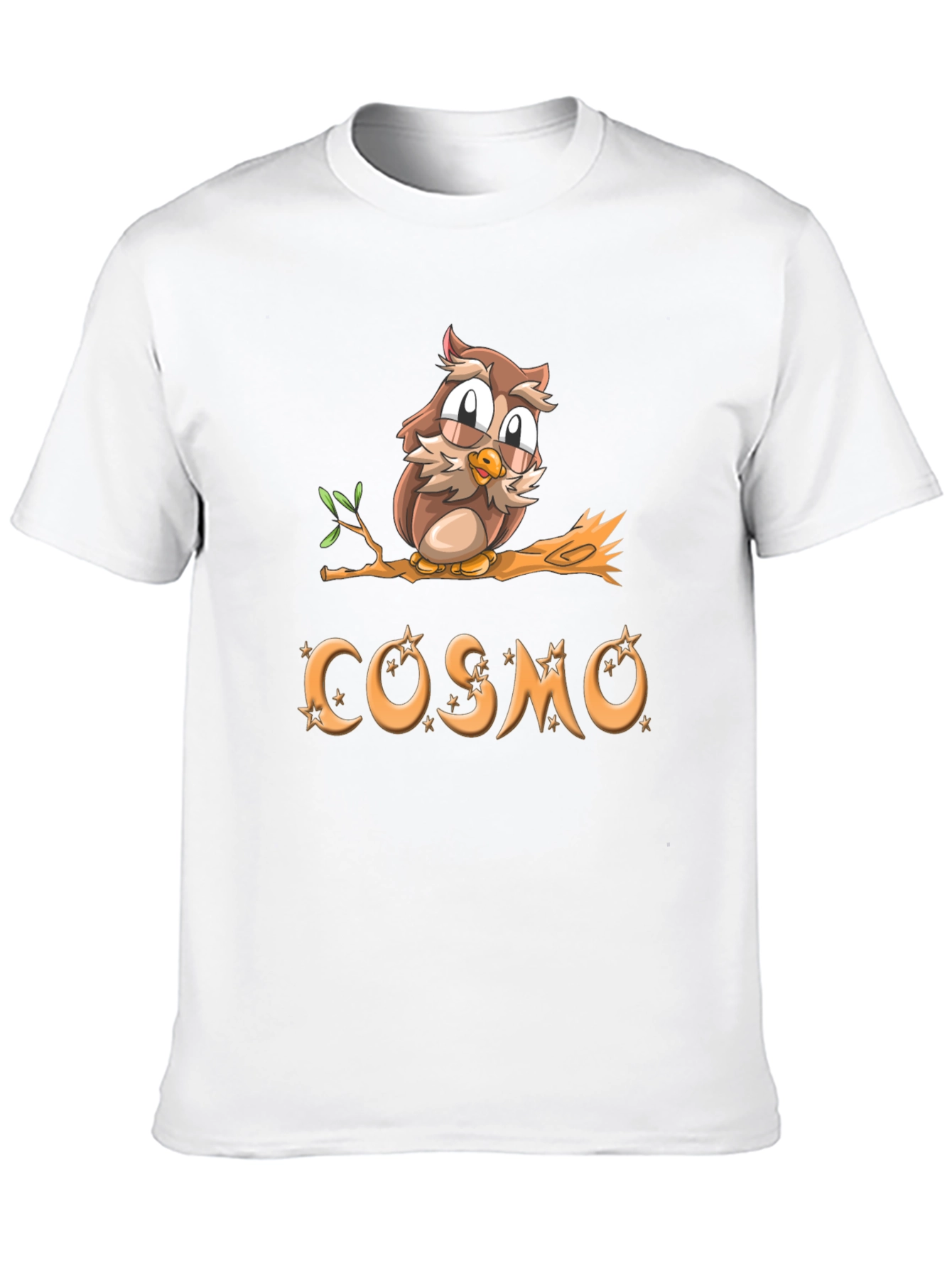 Cosmo Owl Graphic Tee - Black Cotton Blend