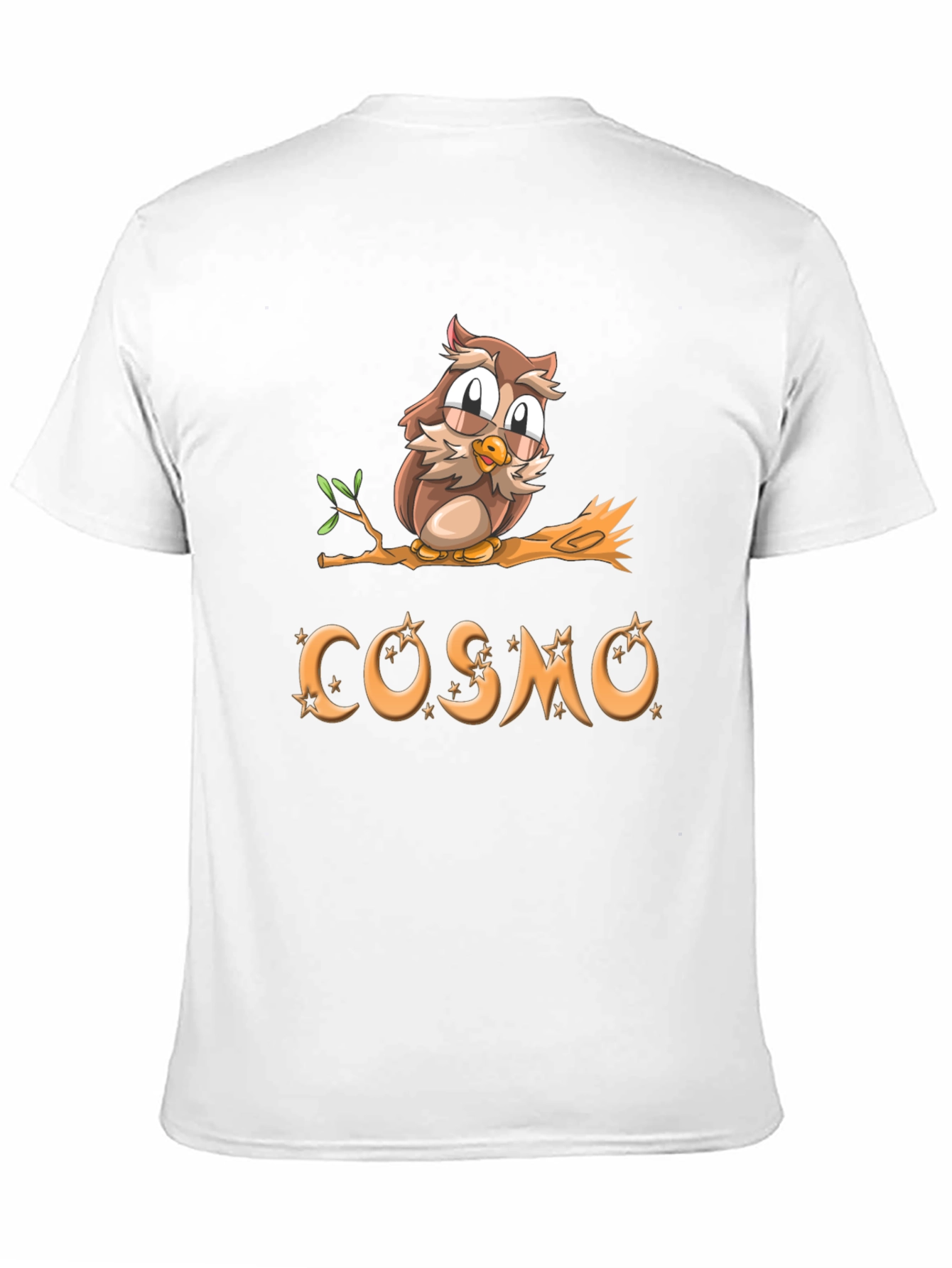 Cosmo Owl Graphic Tee - Black Cotton Blend