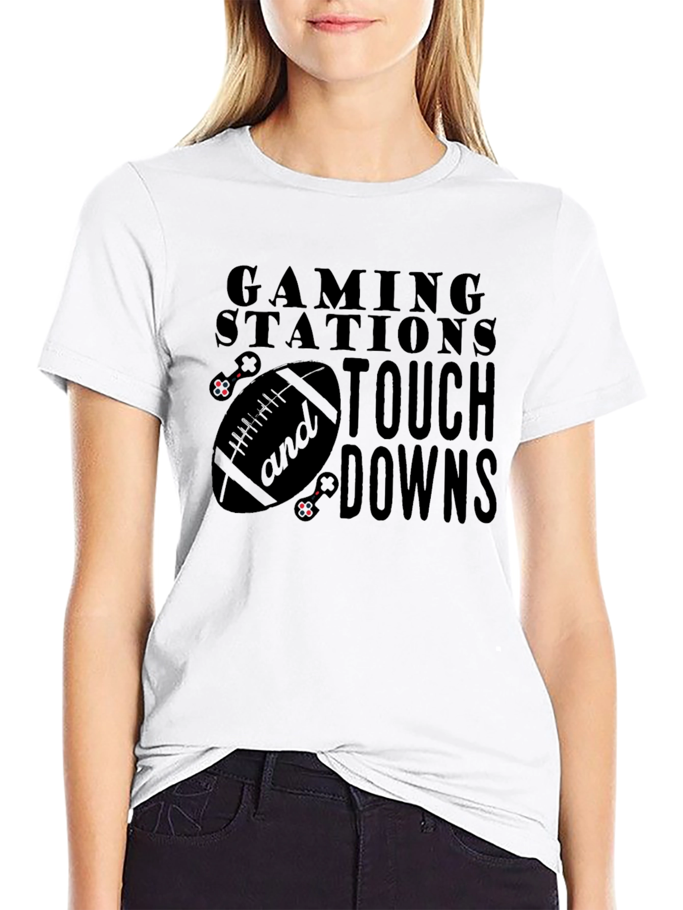 Gaming Stations and Touchdowns T-Shirt