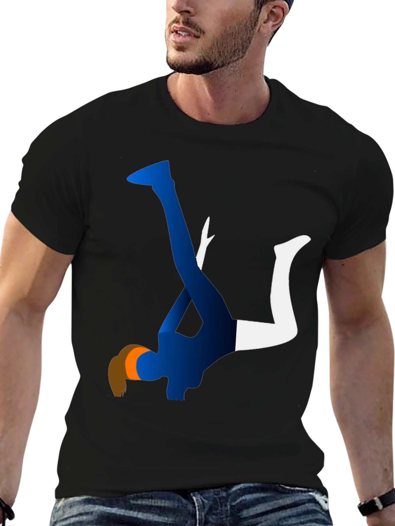 Abstract Dancer Graphic Tee - Modern Art Shirt