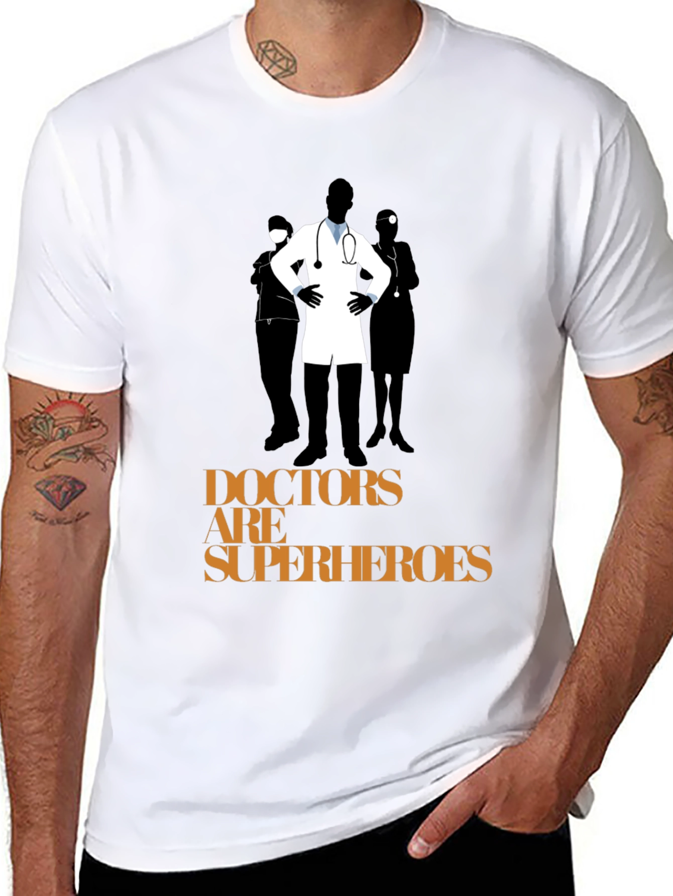 Doctors are Superheroes Graphic T-Shirt