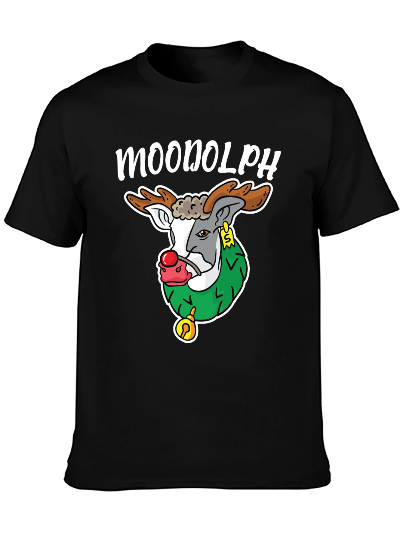 Moonolph Funny Reindeer T-Shirt - Holiday Graphic Tee