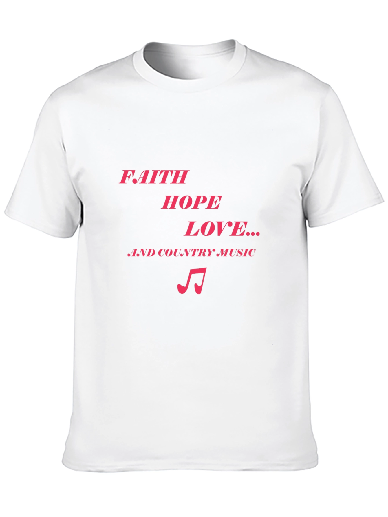 Faith Hope Love Music Graphic T-Shirt
