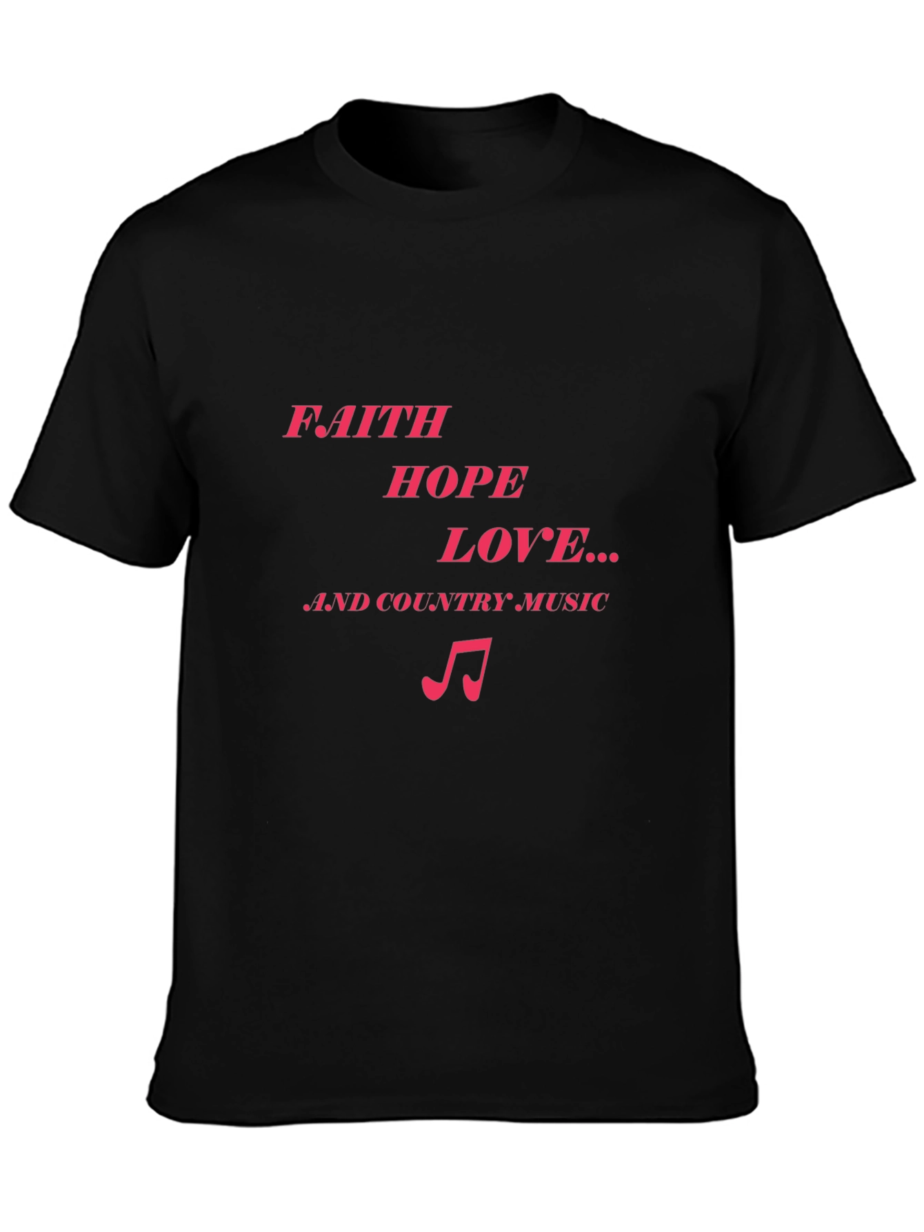 Faith Hope Love Music Graphic T-Shirt