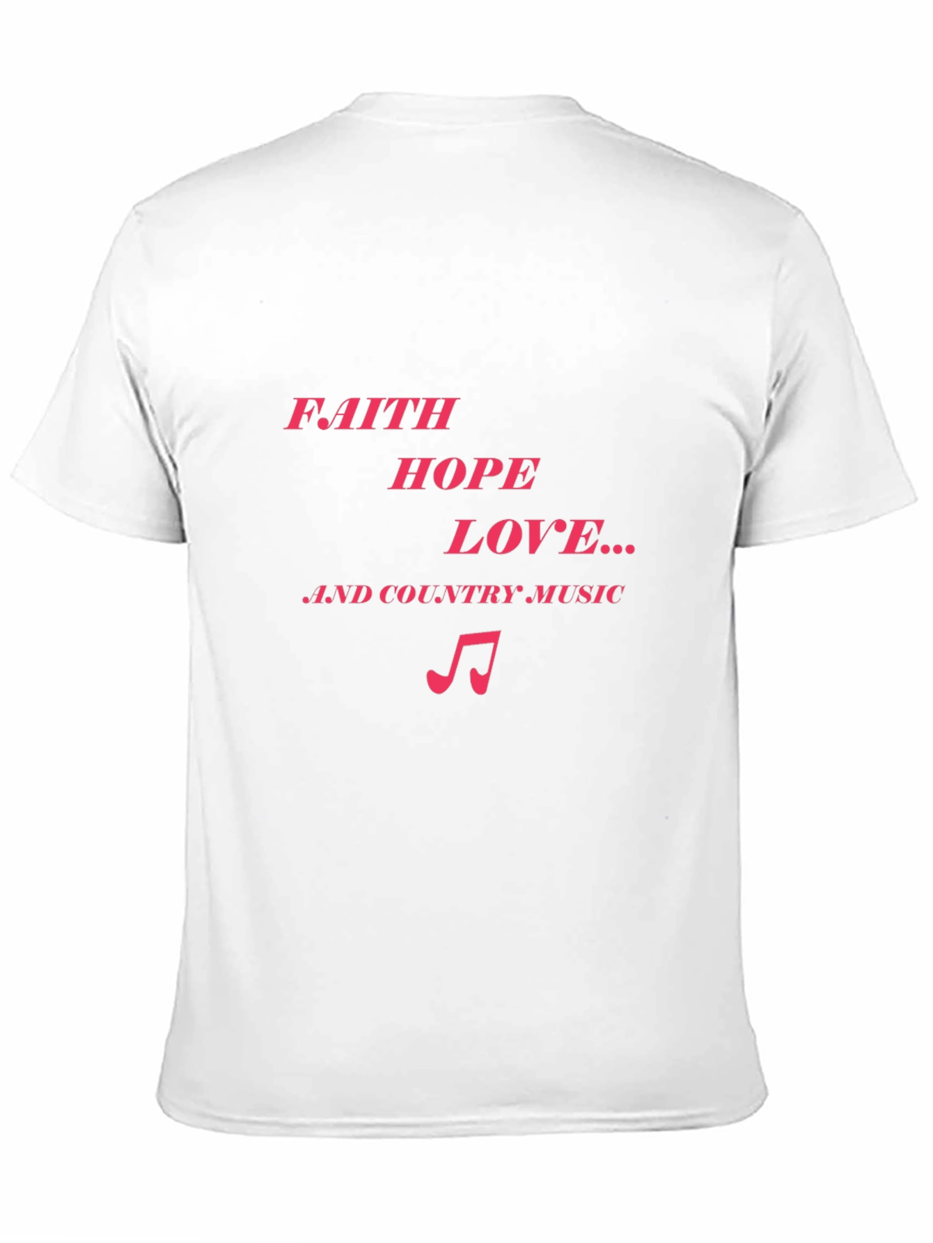 Faith Hope Love Music Graphic T-Shirt