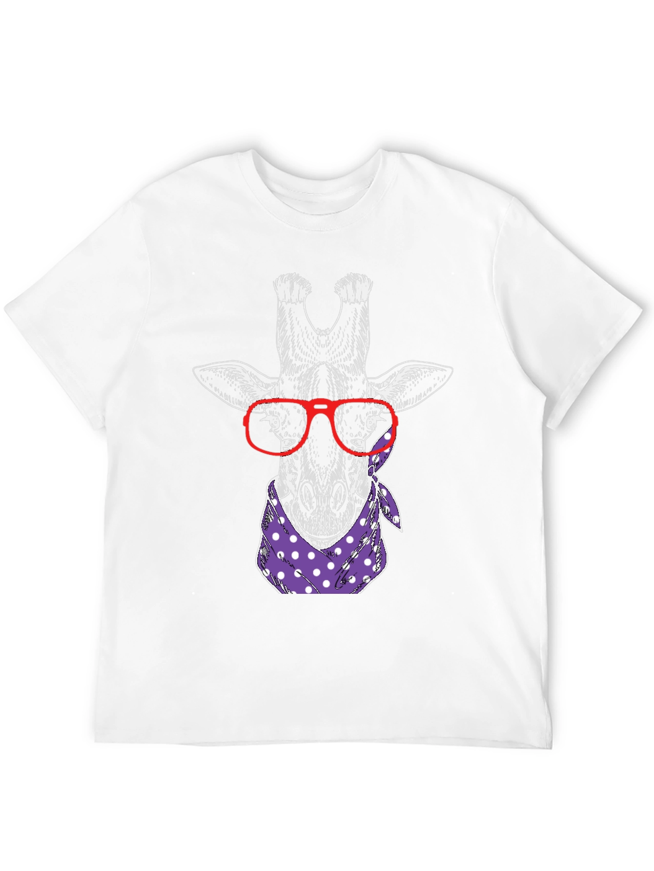 Giraffe with Glasses Graphic Tee