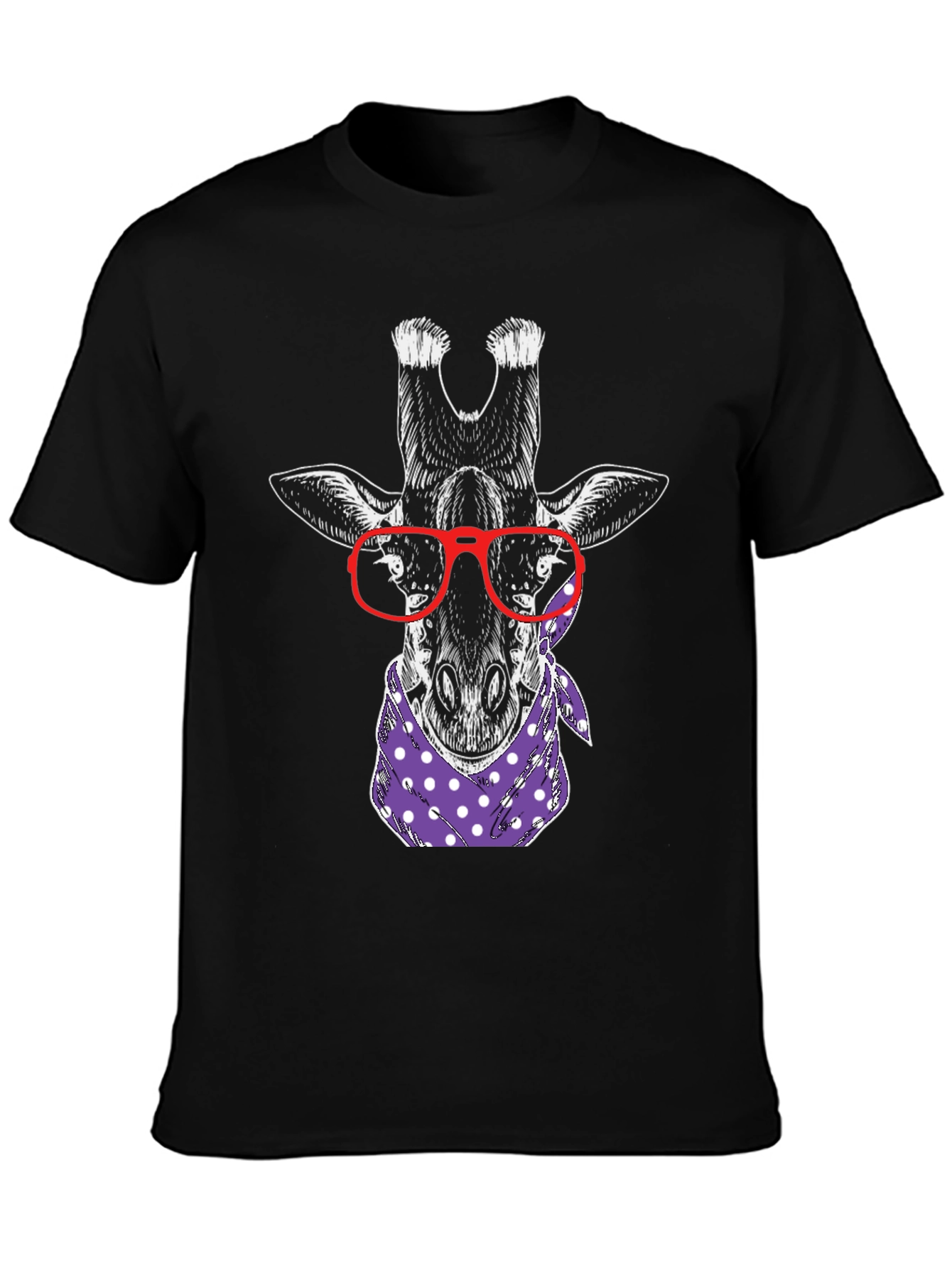 Giraffe with Glasses Graphic Tee