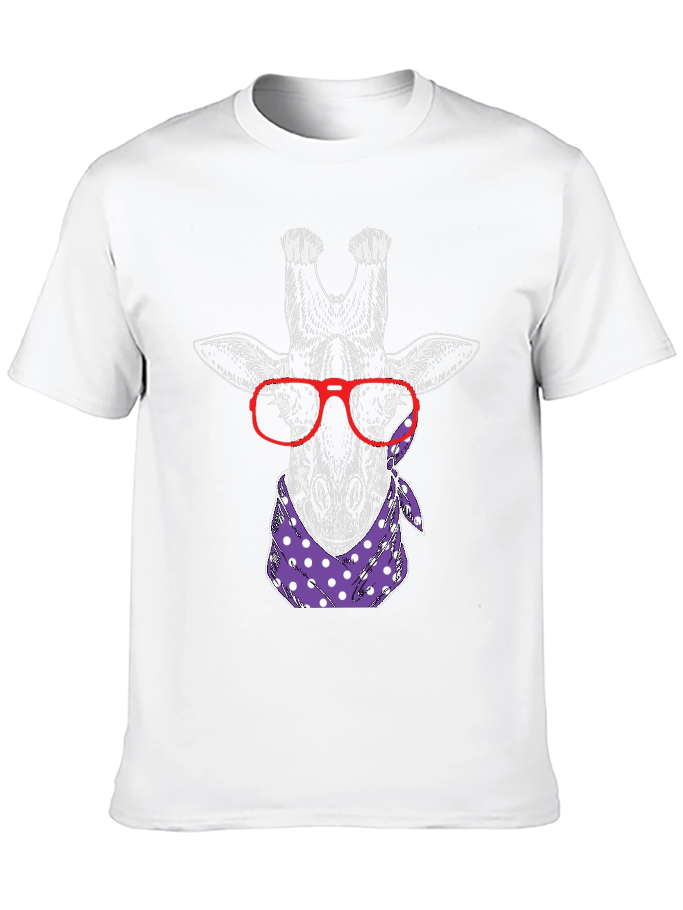 Giraffe with Glasses Graphic Tee