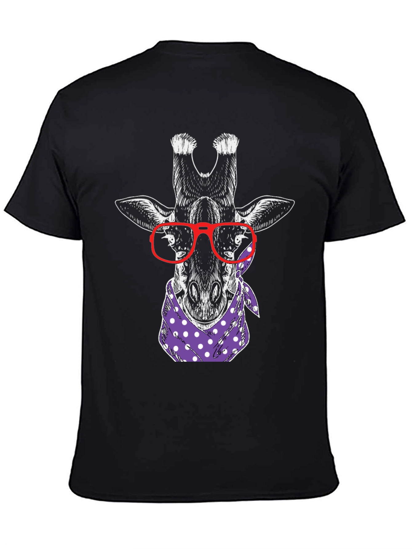 Giraffe with Glasses Graphic Tee