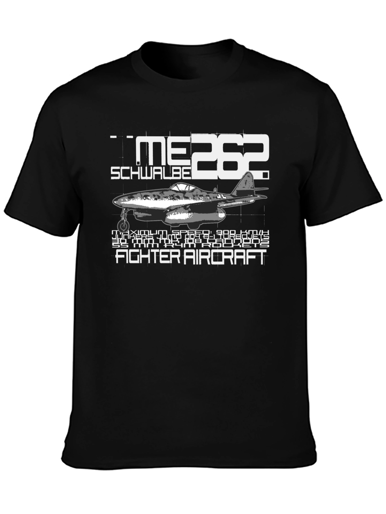 Me 262 Schwalbe Fighter Aircraft Graphic T-Shirt