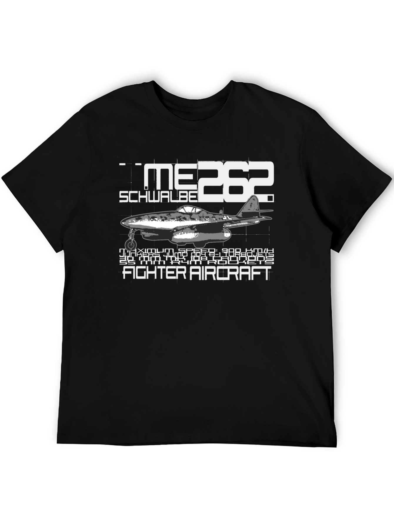 Me 262 Schwalbe Fighter Aircraft Graphic T-Shirt