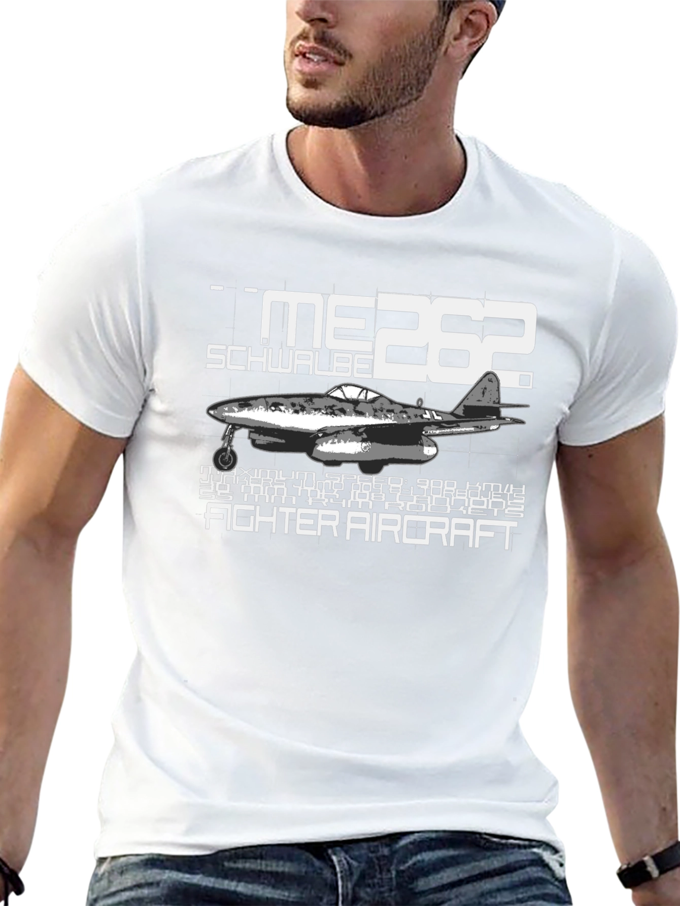 Me 262 Schwalbe Fighter Aircraft Graphic T-Shirt