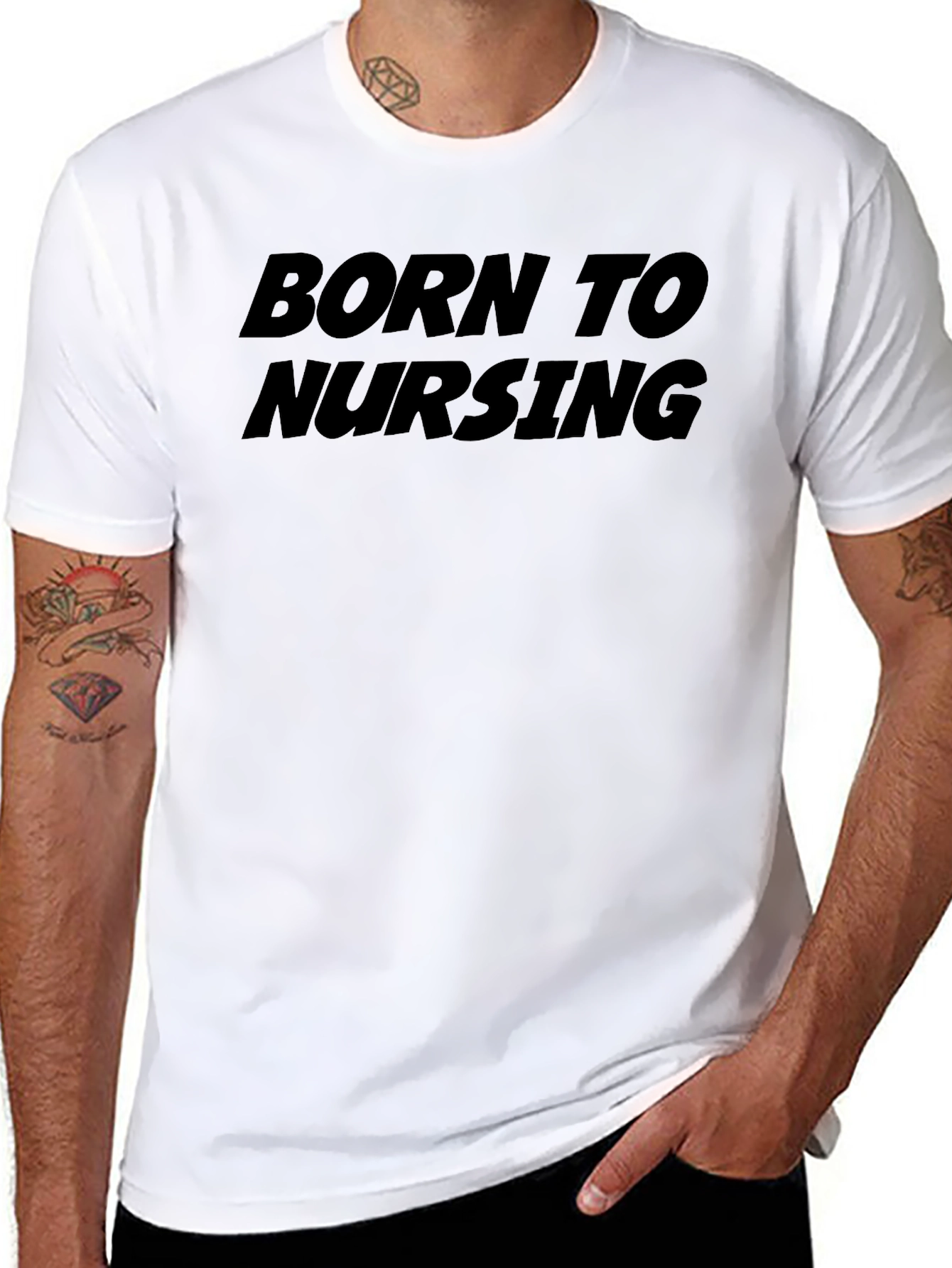 Born To Nursing Black T-Shirt