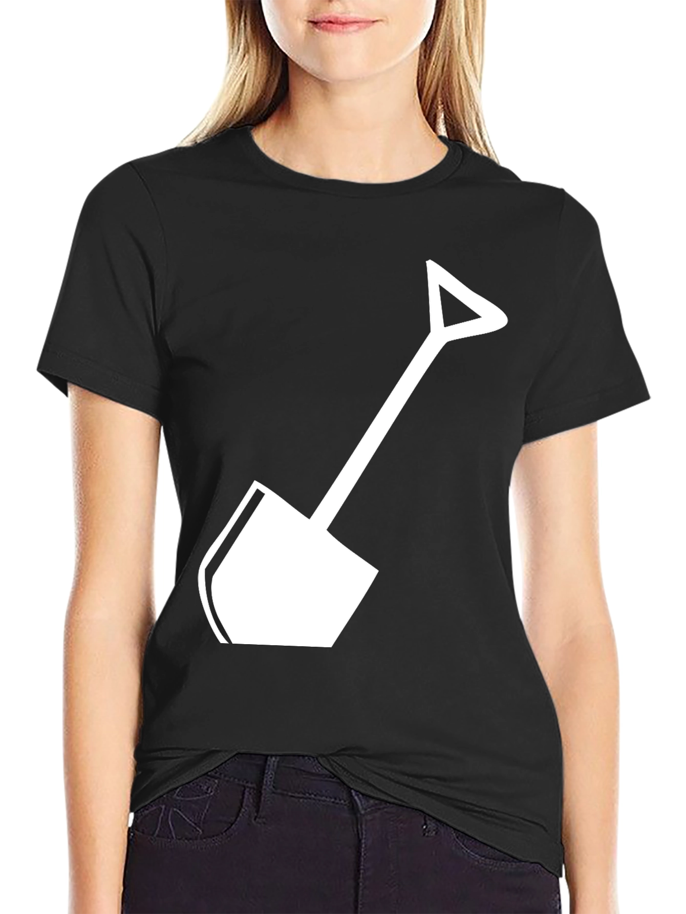 Shovel Graphic Tee - Black Cotton Blend