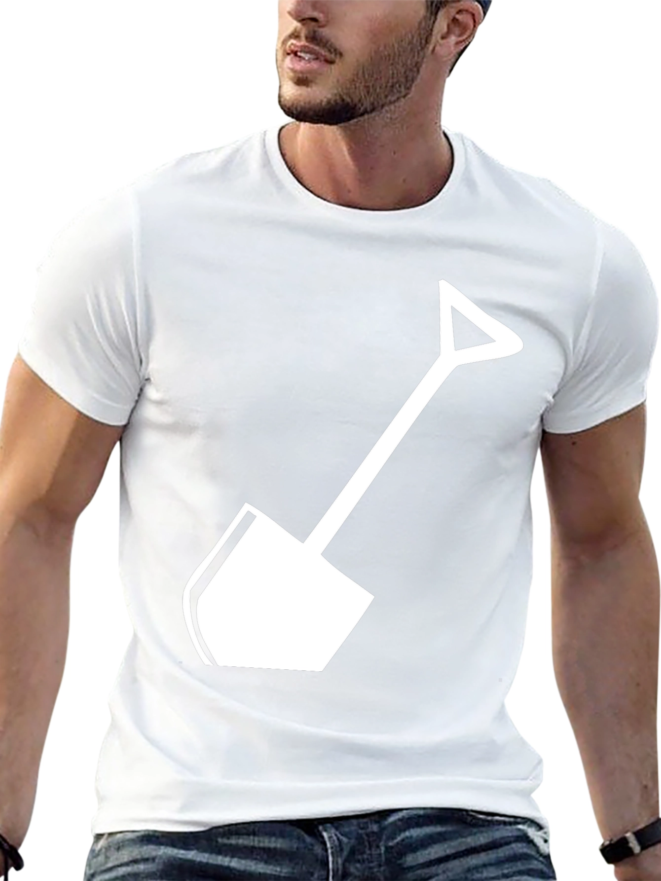 Shovel Graphic Tee - Black Cotton Blend