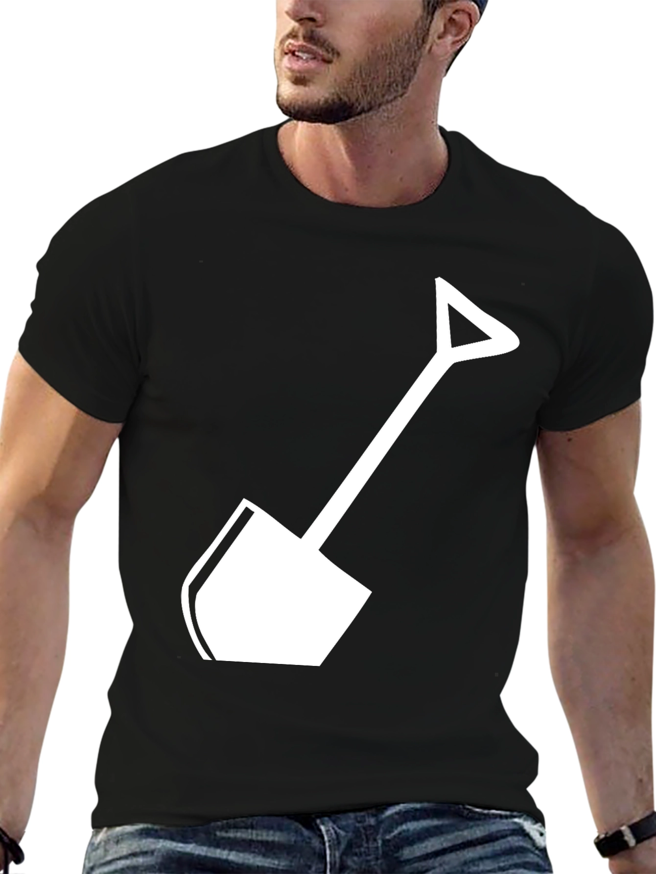 Shovel Graphic Tee - Black Cotton Blend