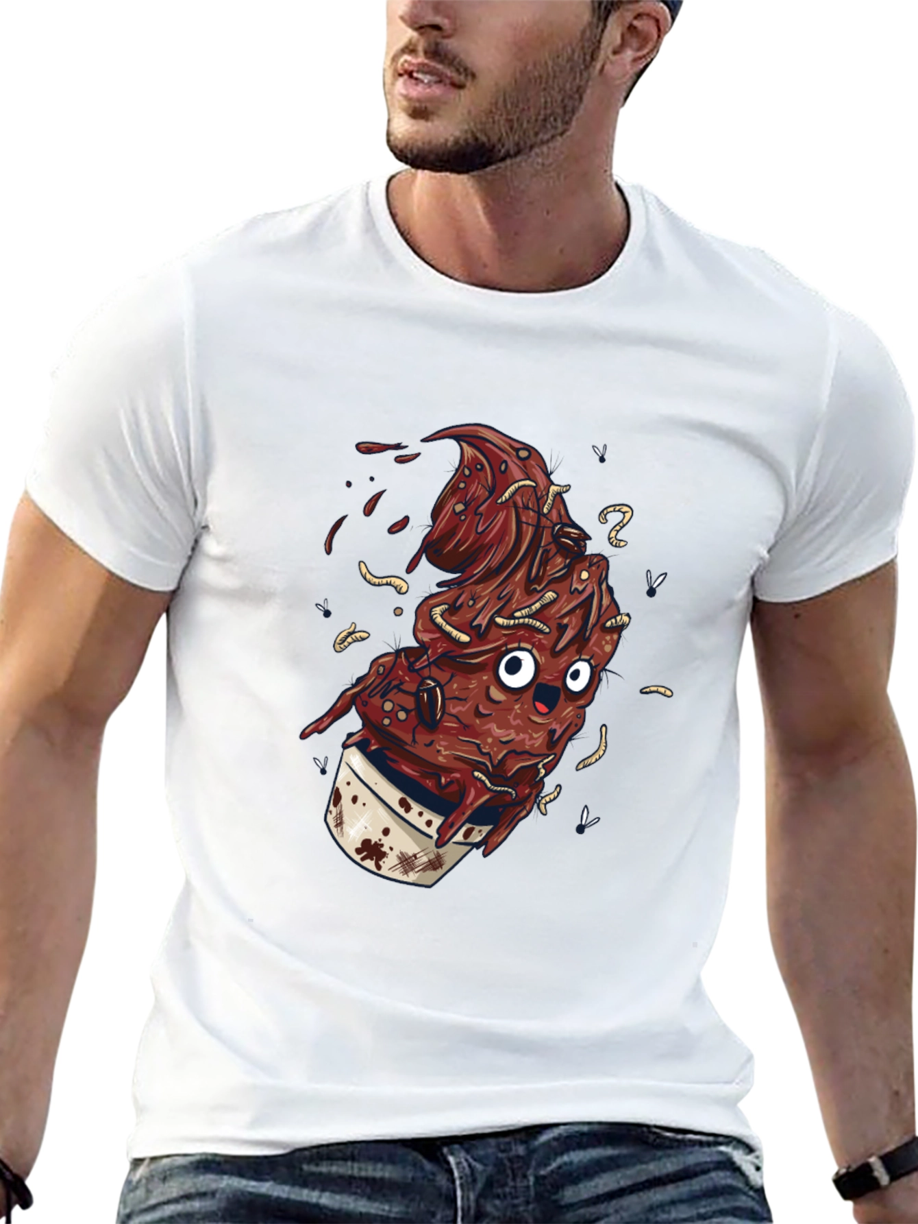 Creepy Cartoon Dessert Graphic Tee