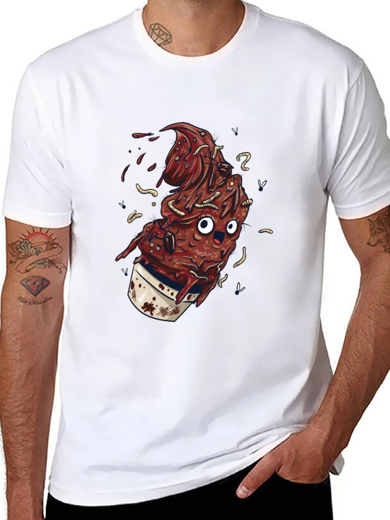Creepy Cartoon Dessert Graphic Tee