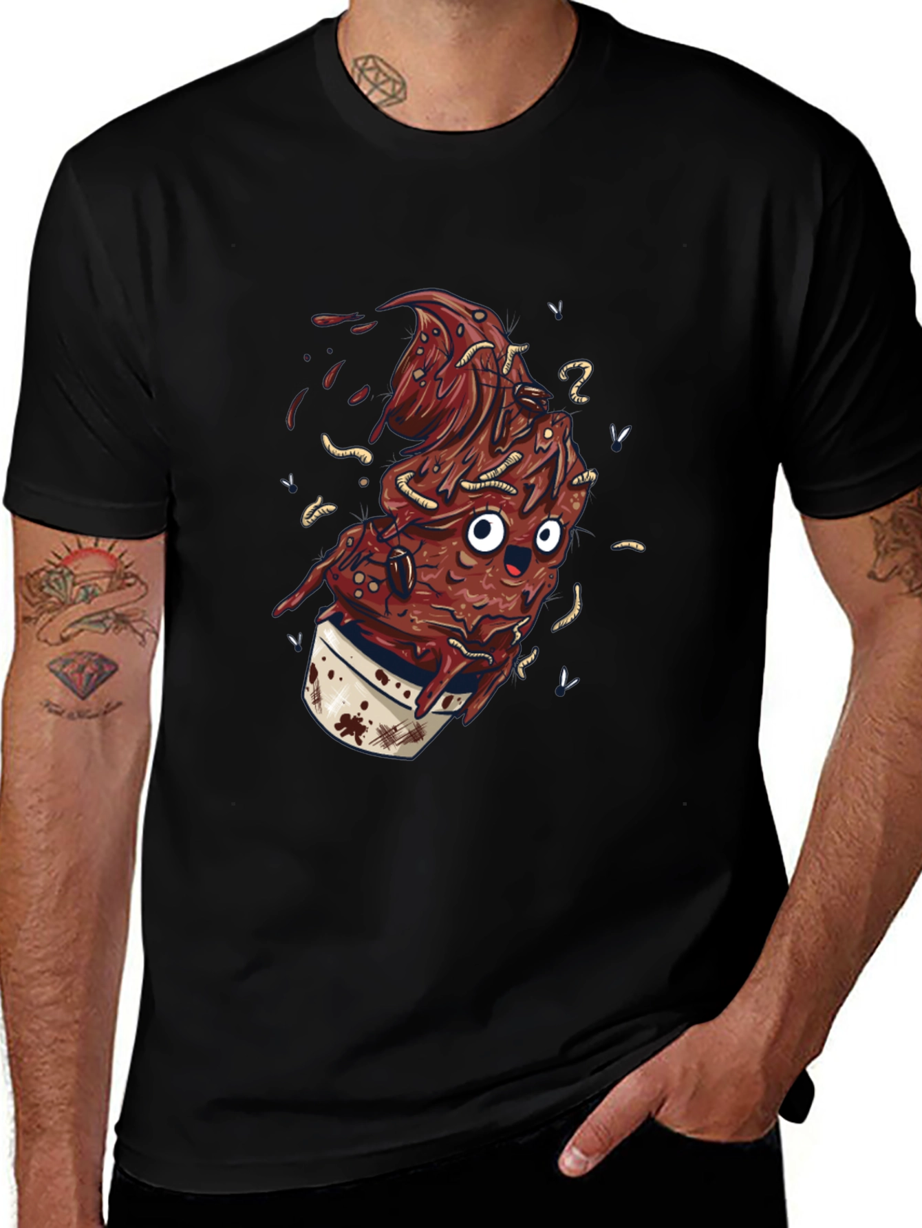 Creepy Cartoon Dessert Graphic Tee