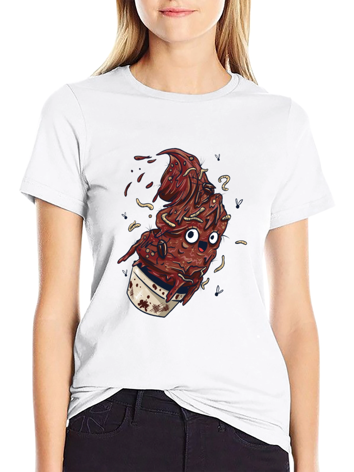 Creepy Cartoon Dessert Graphic Tee