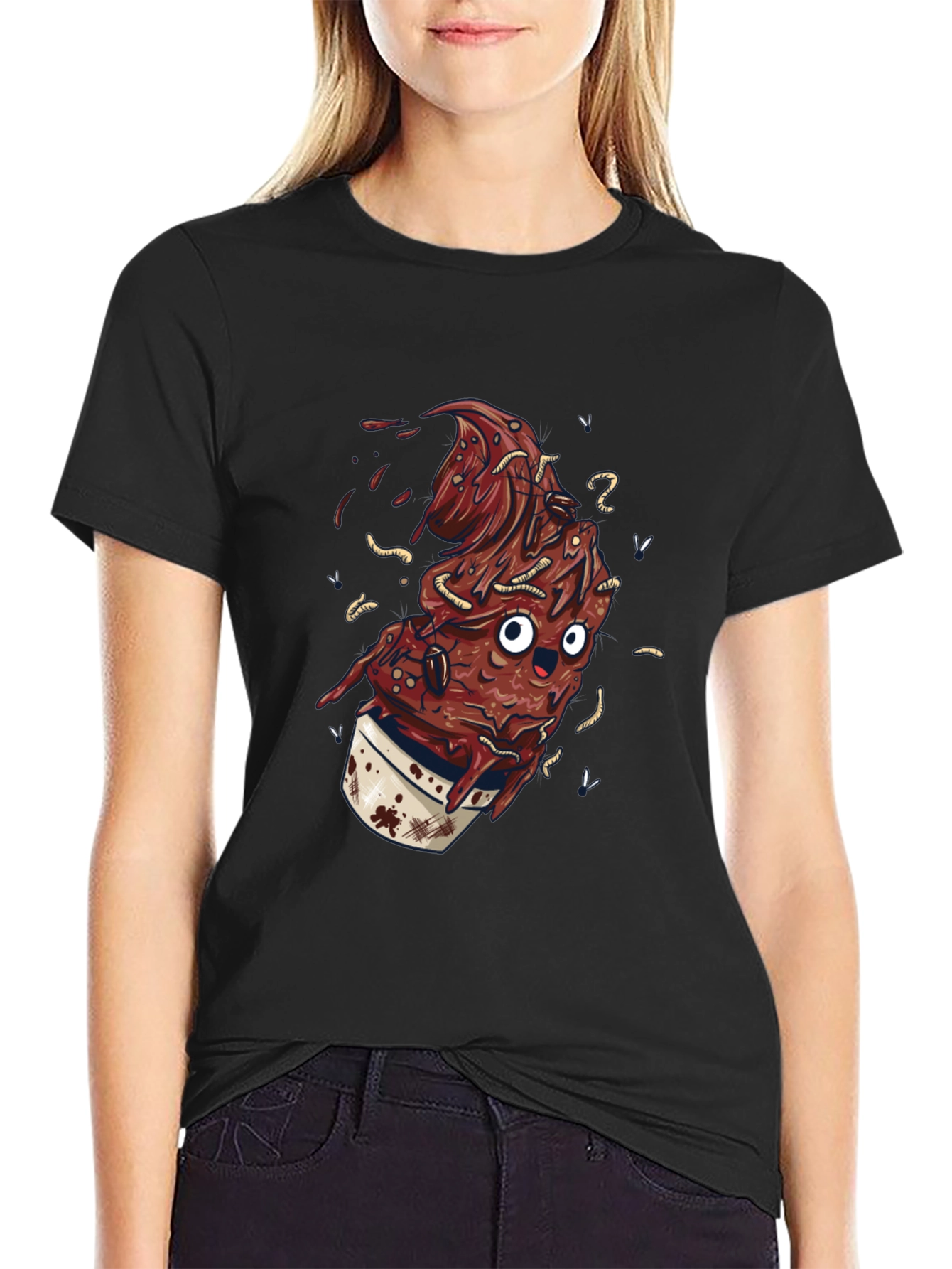 Creepy Cartoon Dessert Graphic Tee