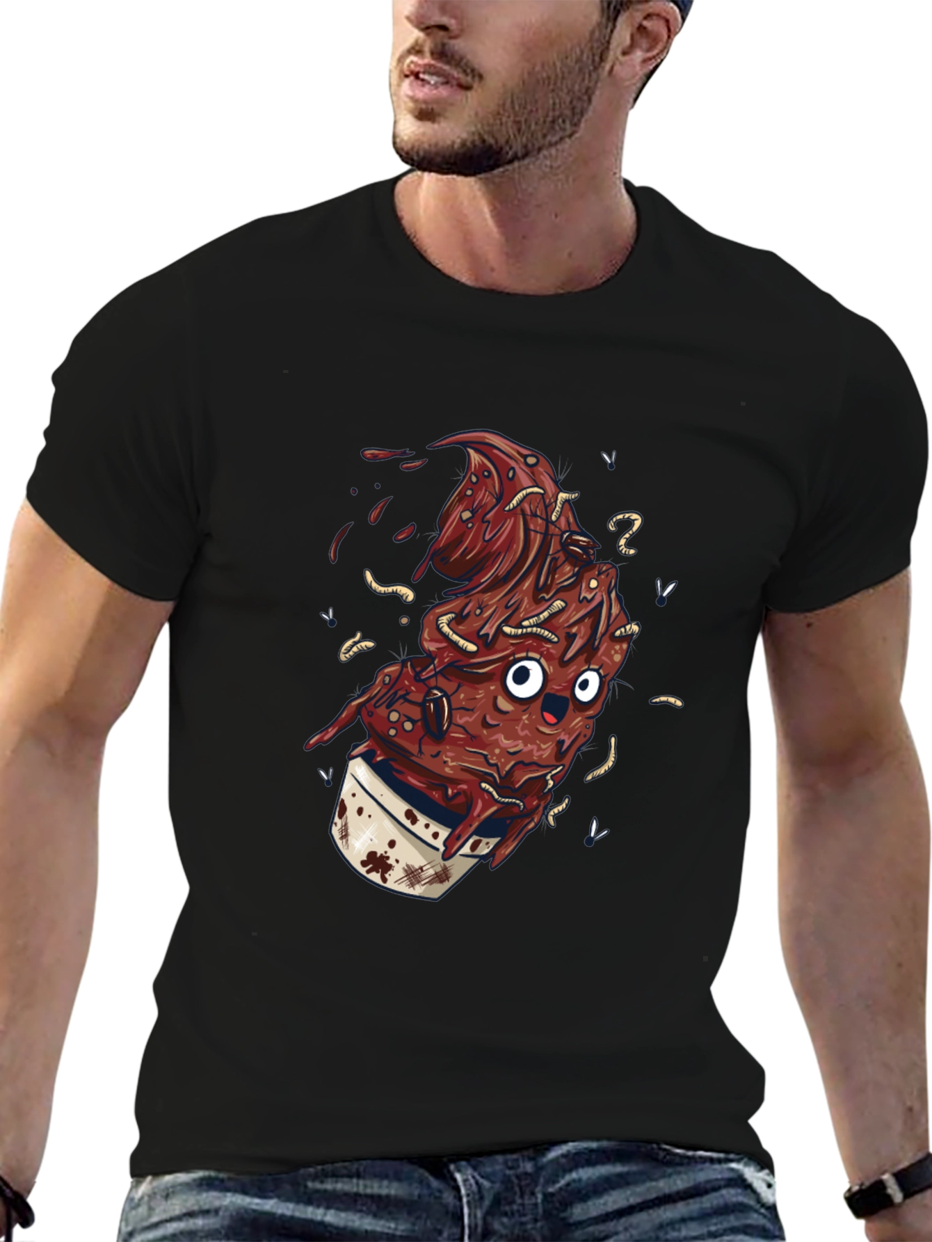 Creepy Cartoon Dessert Graphic Tee