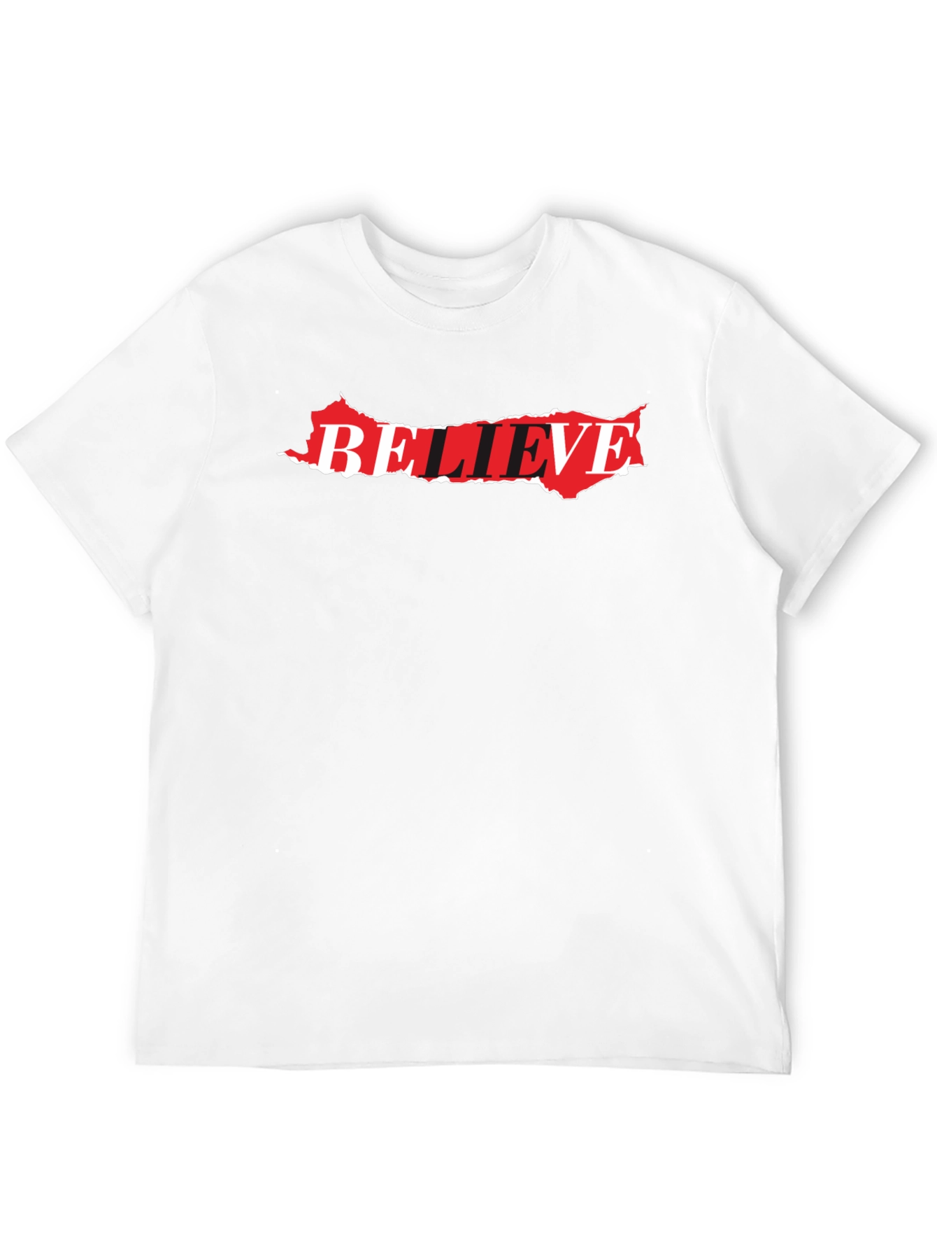 Believe Graphic Tee - Stylish Black Cotton Blend T-Shirt