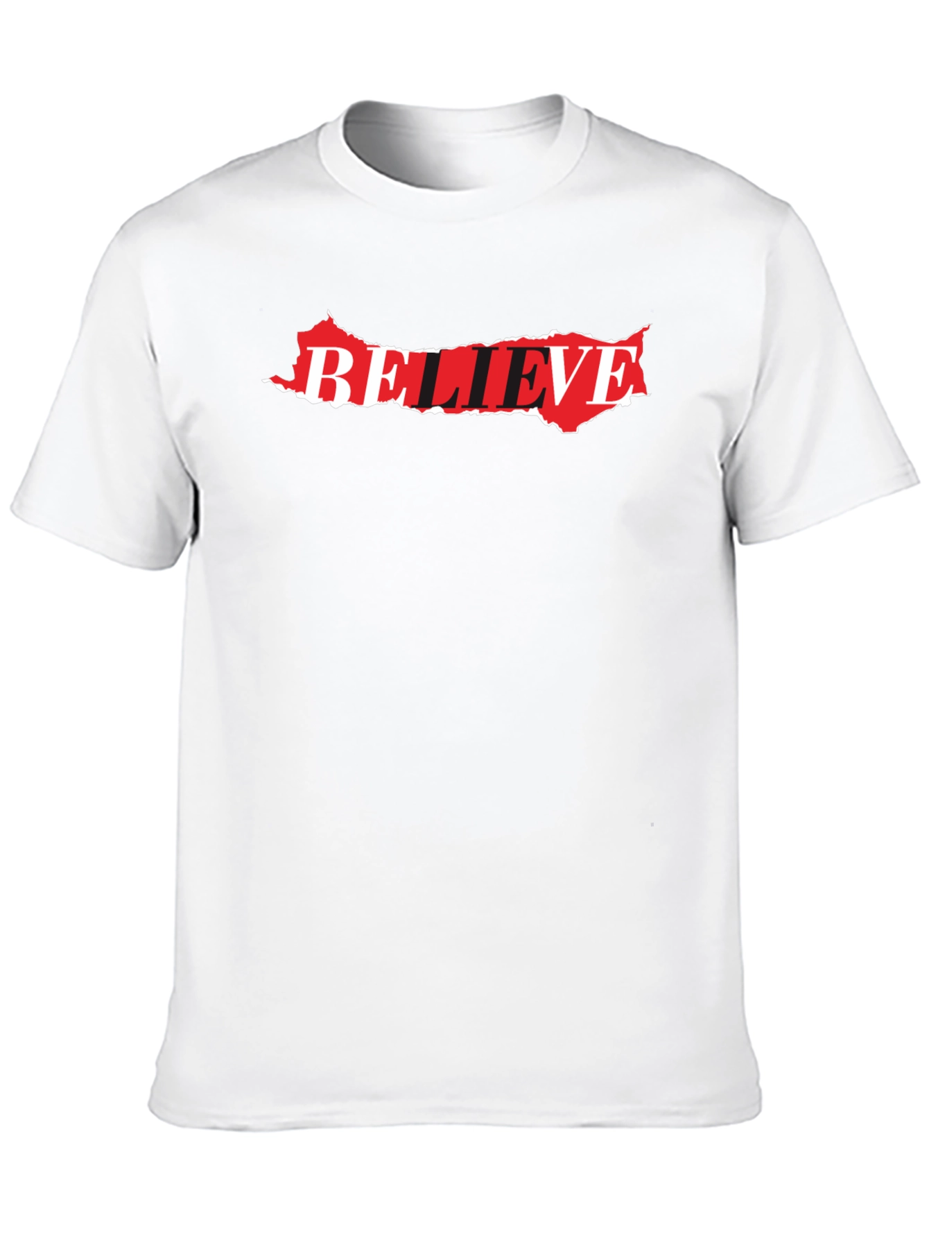 Believe Graphic Tee - Stylish Black Cotton Blend T-Shirt