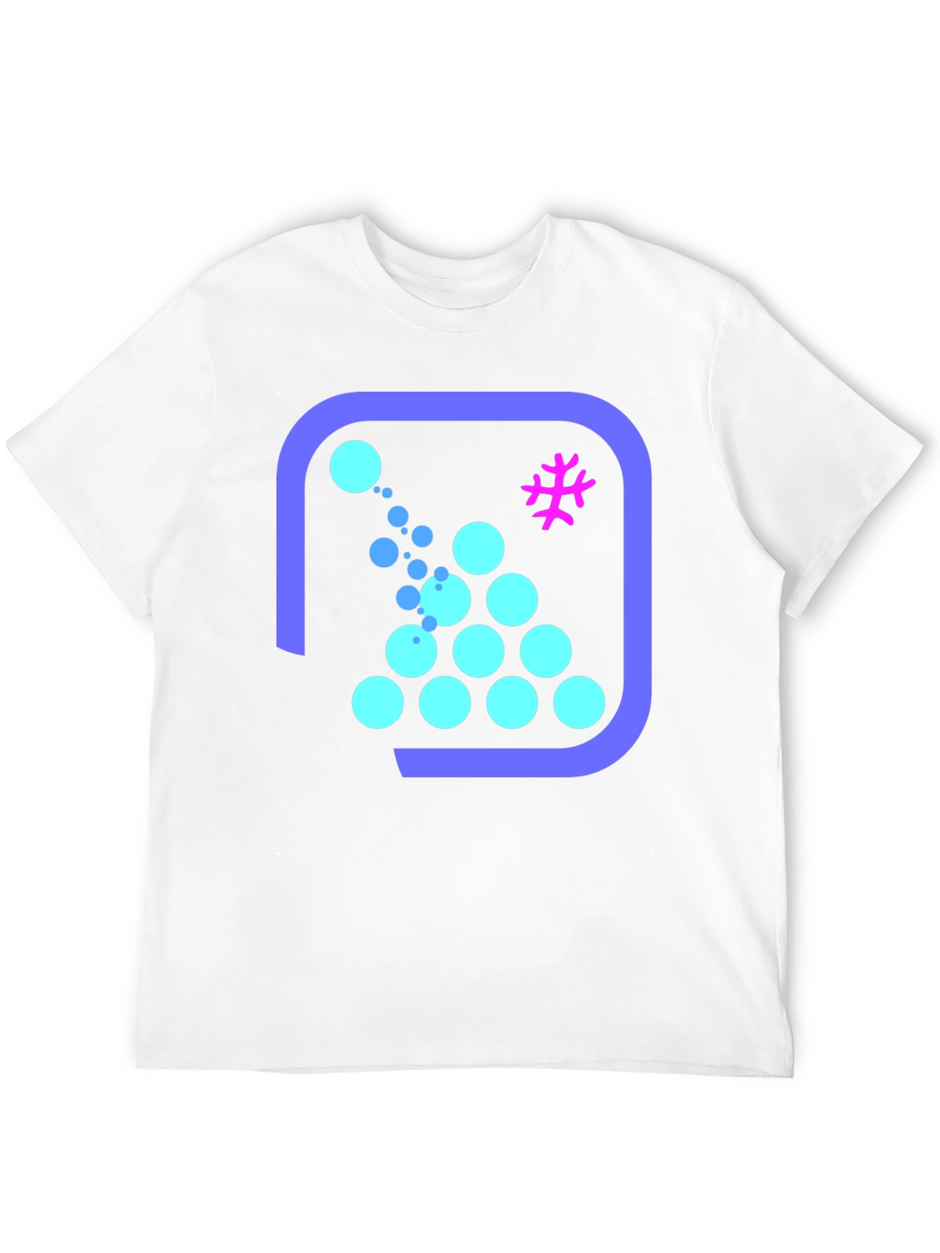 Geometric Bubble Pattern Black T-Shirt