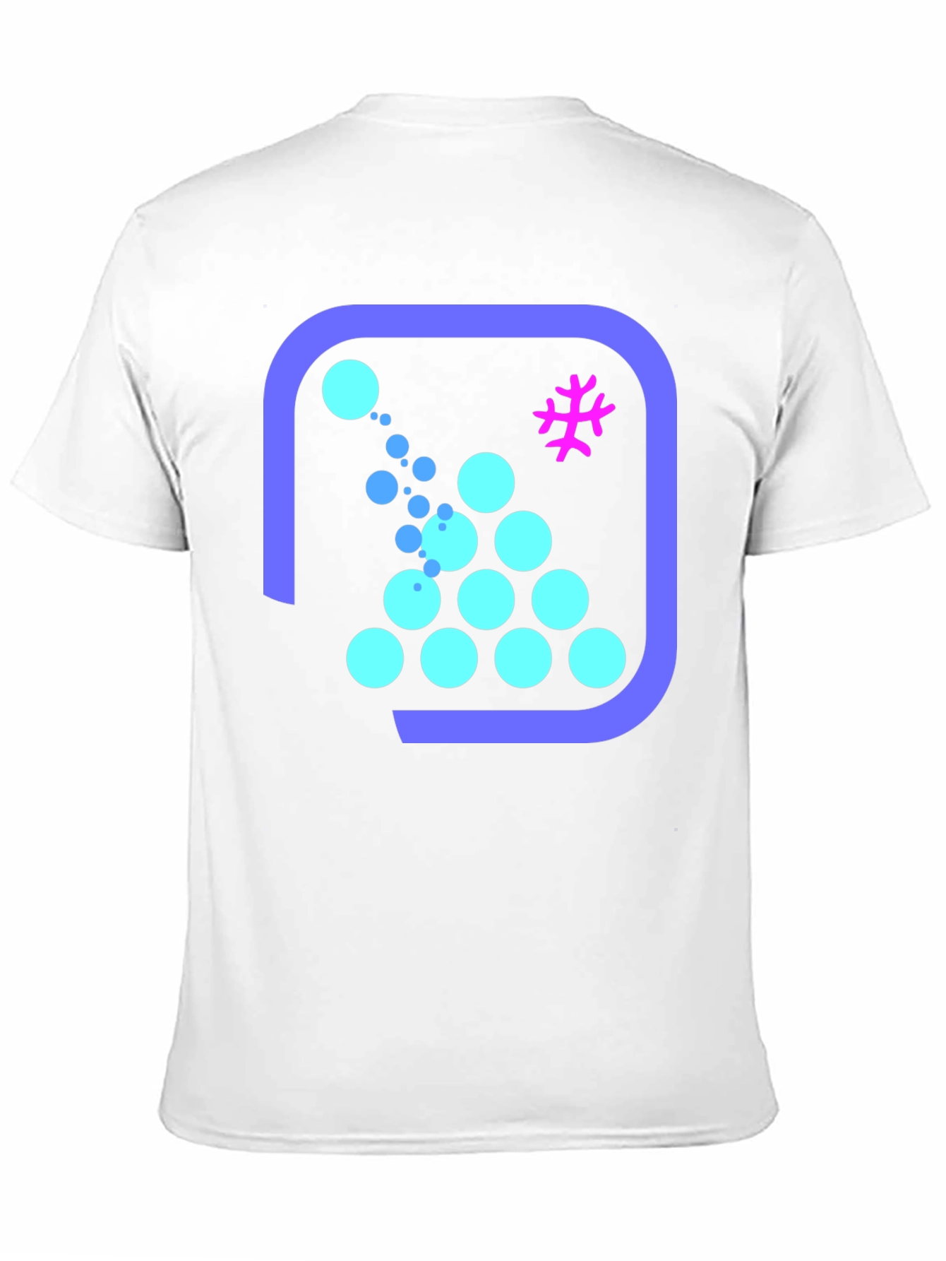 Geometric Bubble Pattern Black T-Shirt