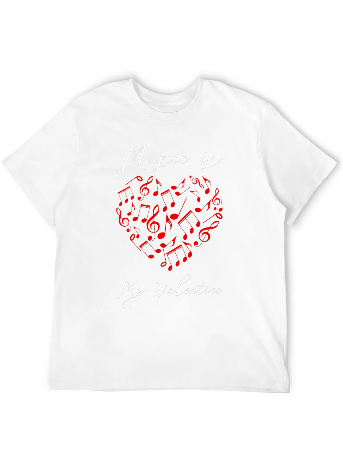 Music Is My Valentine Graphic T-Shirt