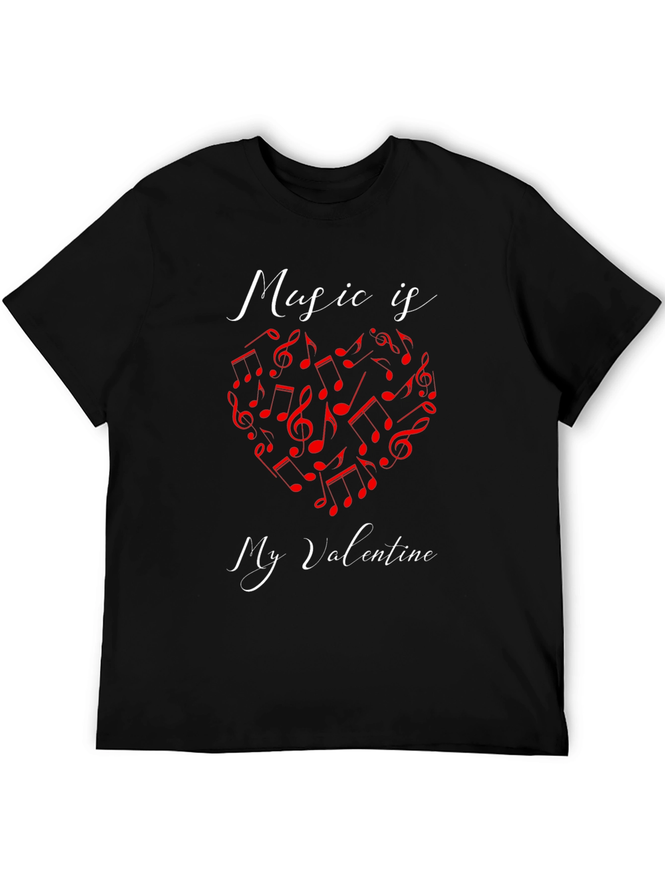 Music Is My Valentine Graphic T-Shirt