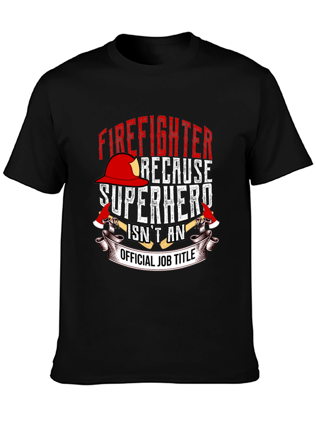 Firefighter Superhero Graphic T-Shirt