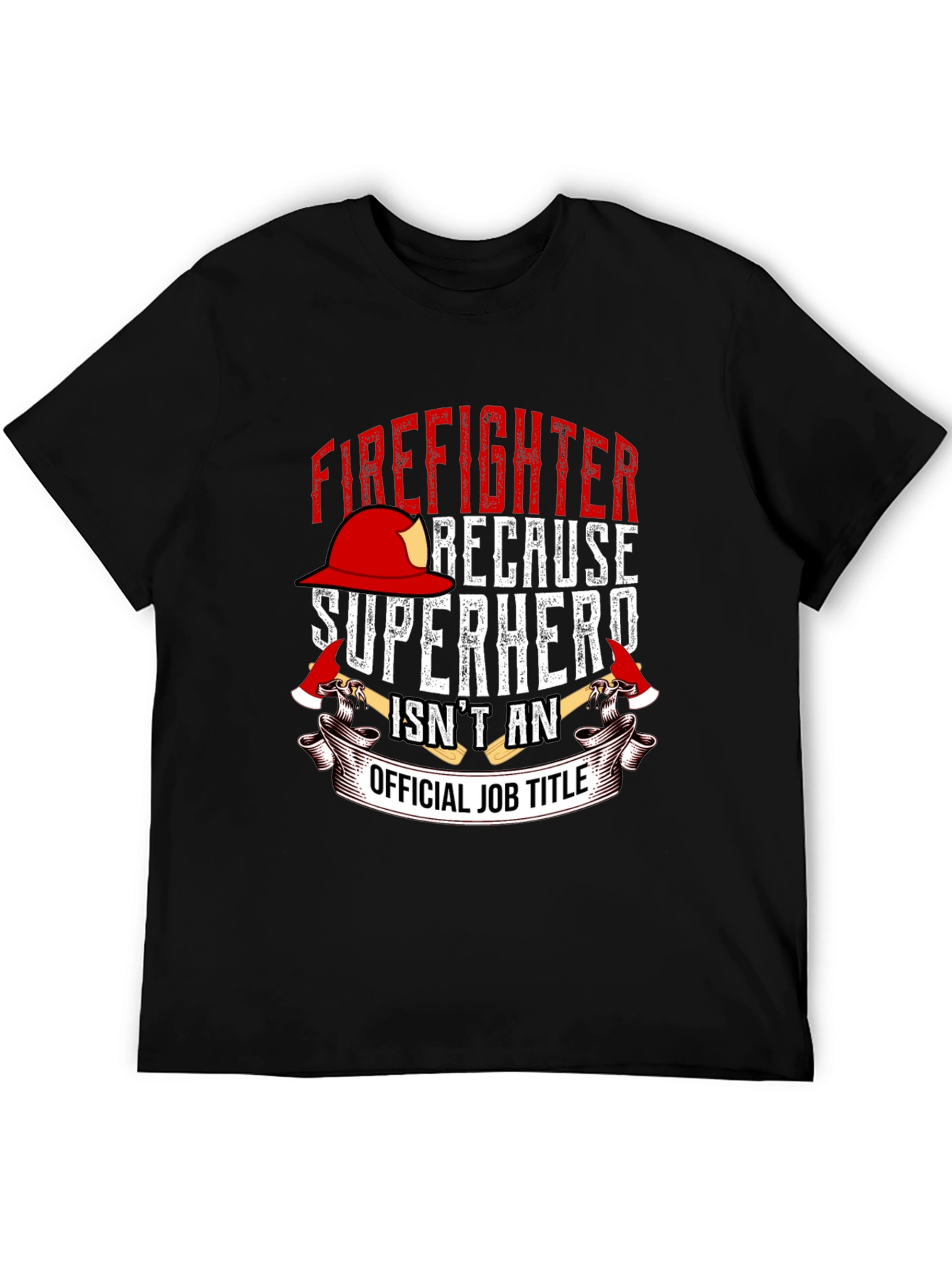 Firefighter Superhero Graphic T-Shirt