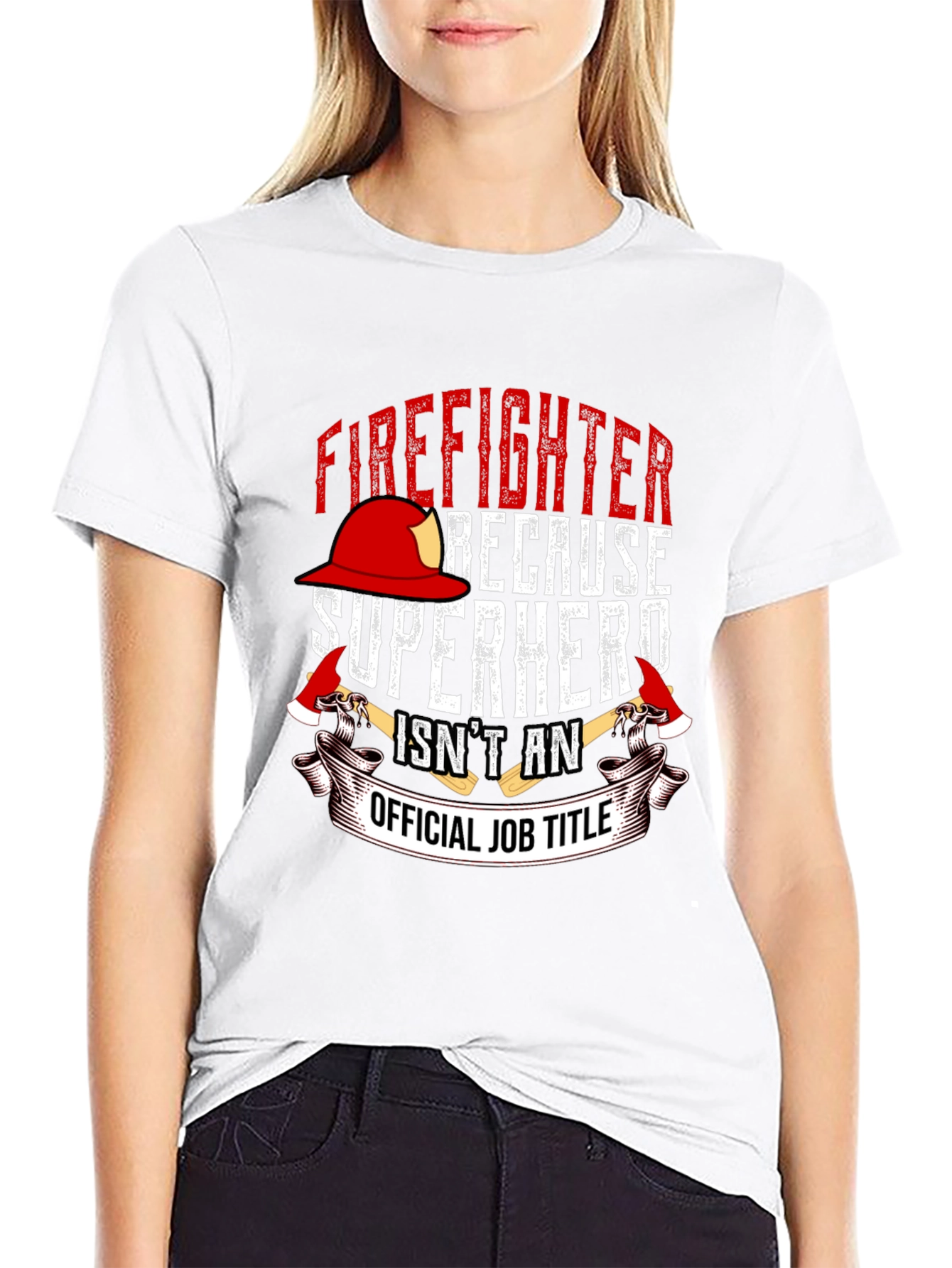 Firefighter Superhero Graphic T-Shirt