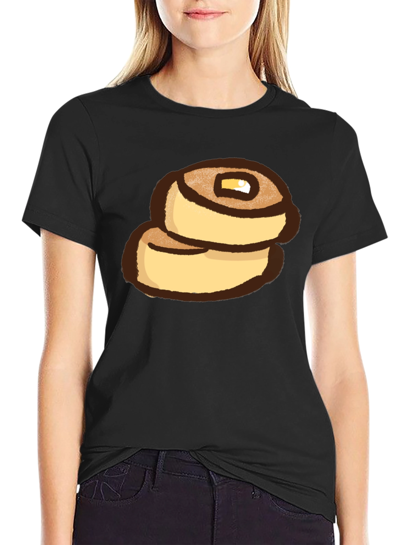 Pancake Stack Graphic Tee - Funny Food Shirt