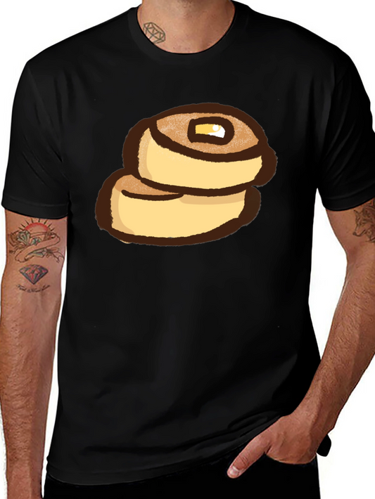 Pancake Stack Graphic Tee - Funny Food Shirt