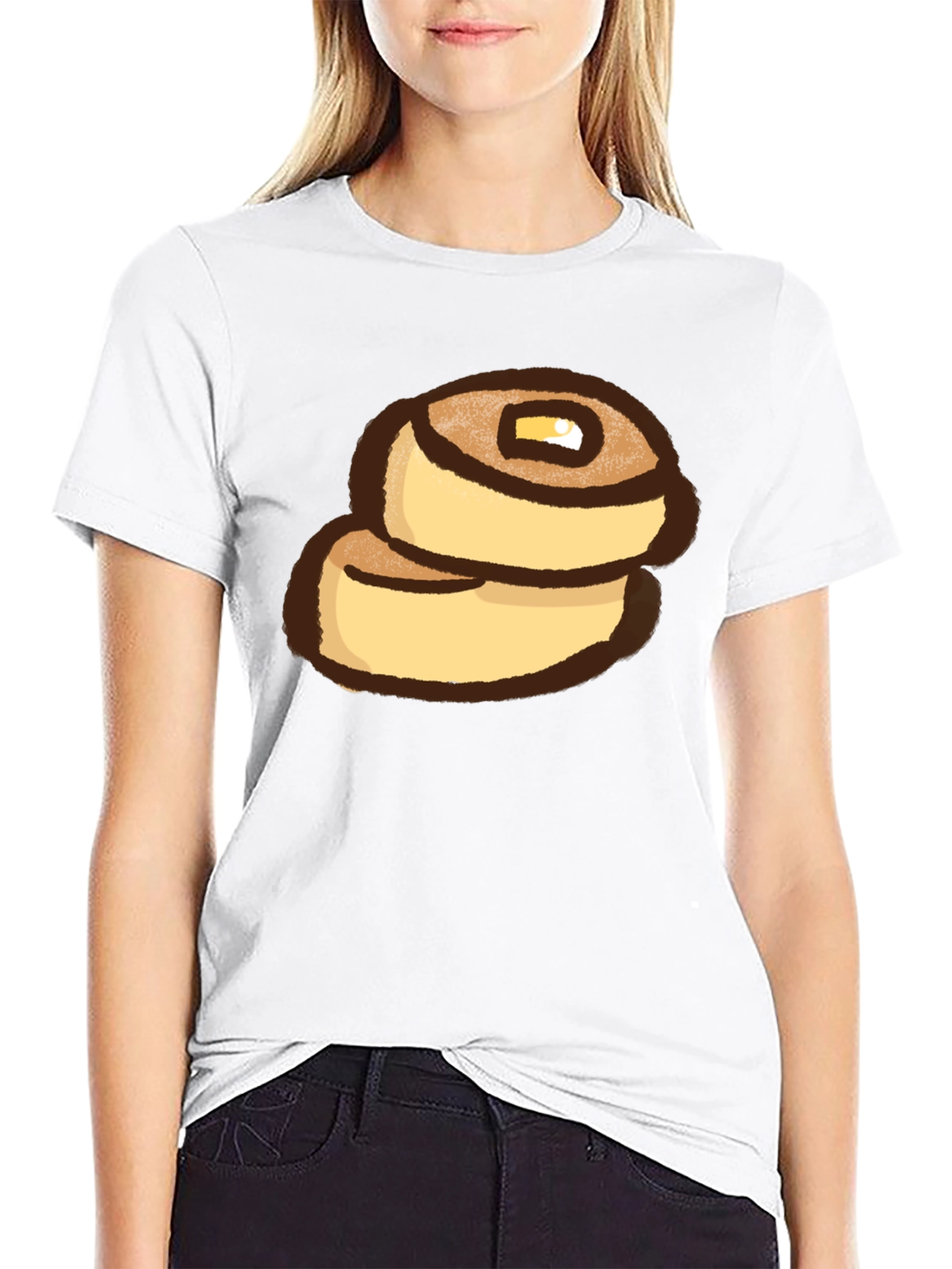Pancake Stack Graphic Tee - Funny Food Shirt