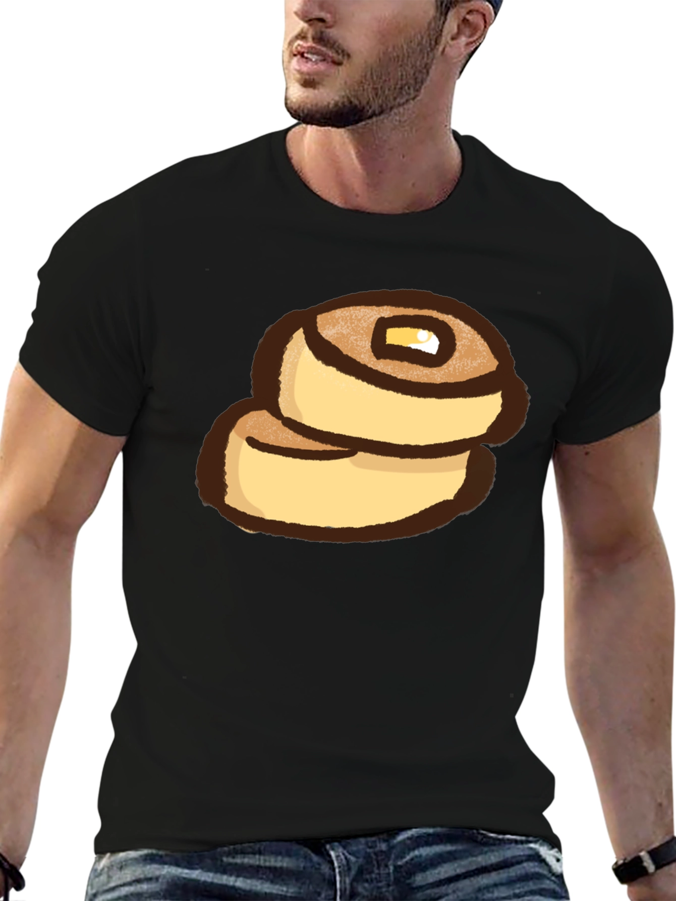 Pancake Stack Graphic Tee - Funny Food Shirt