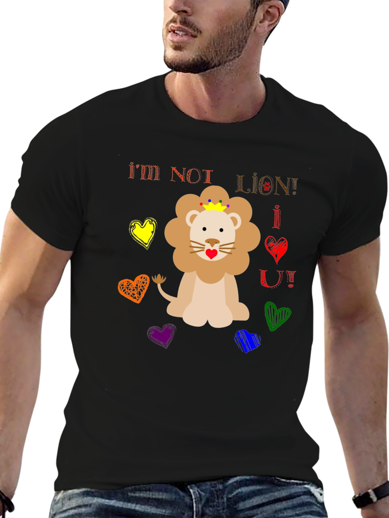 Funny Im Not Lion Graphic Tee