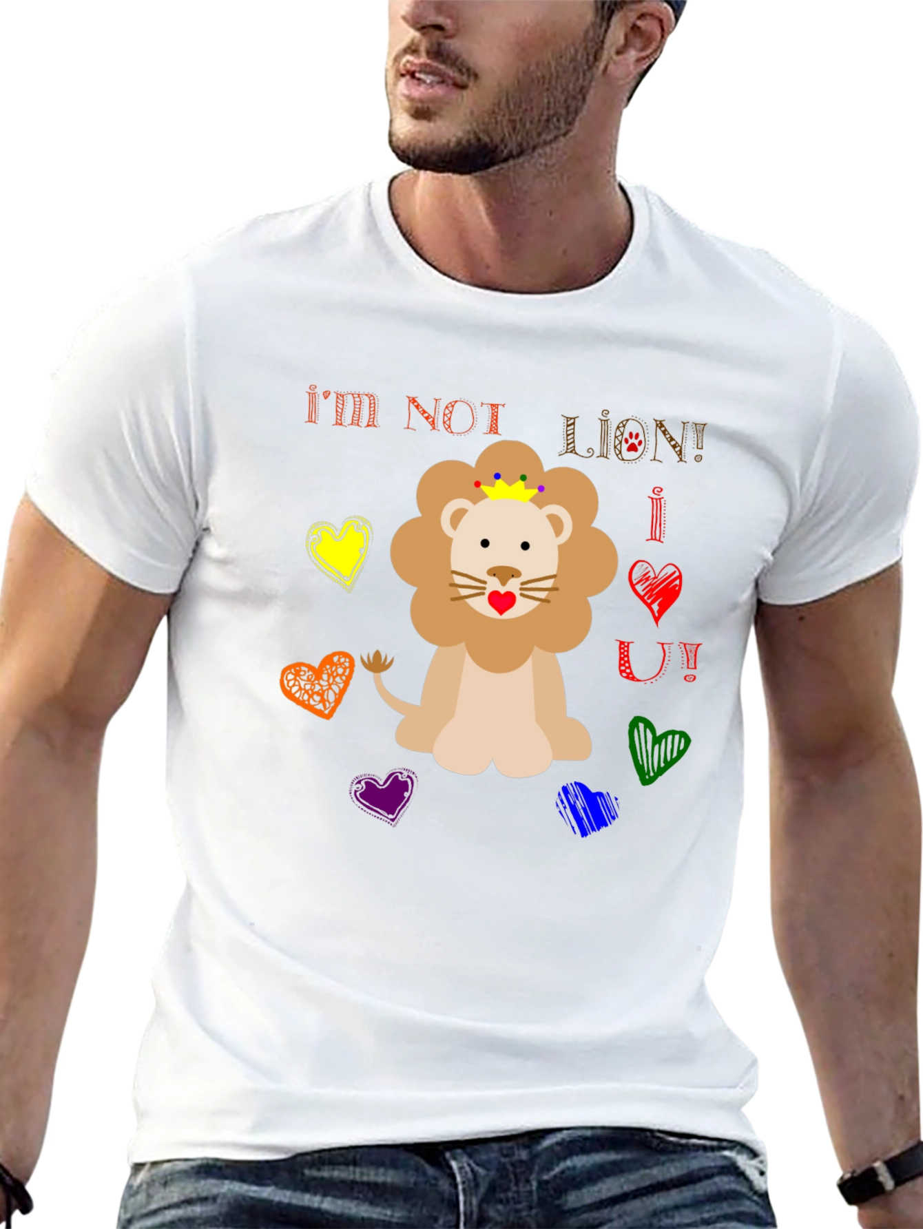 Funny Im Not Lion Graphic Tee