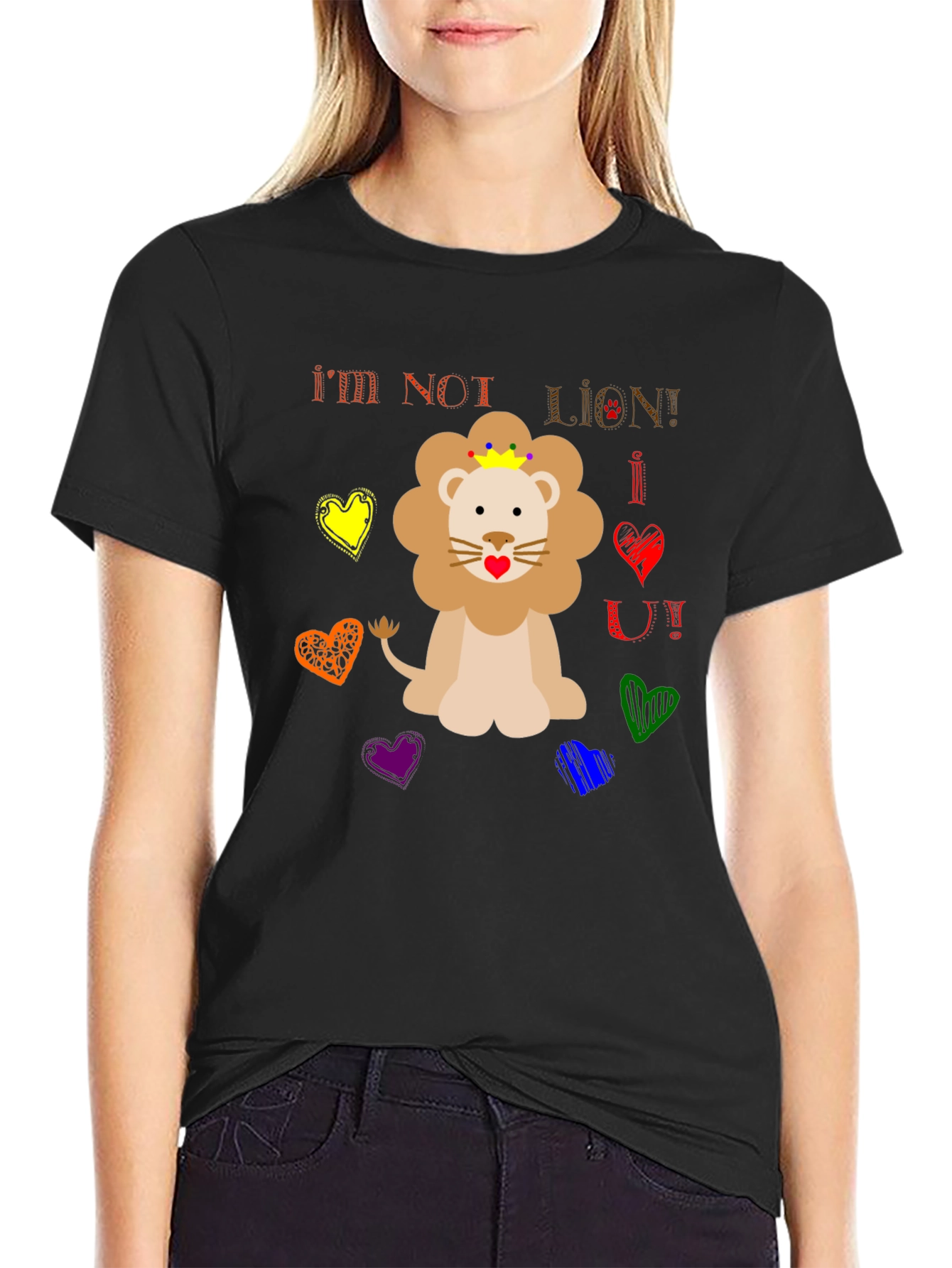 Funny Im Not Lion Graphic Tee