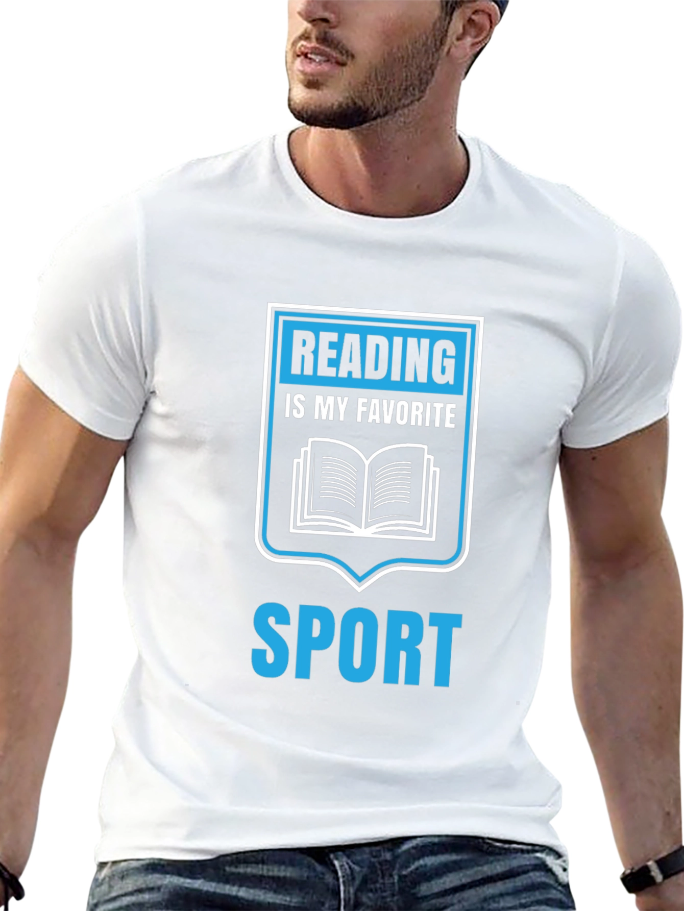 Reading is My Favorite Sport Black T-Shirt
