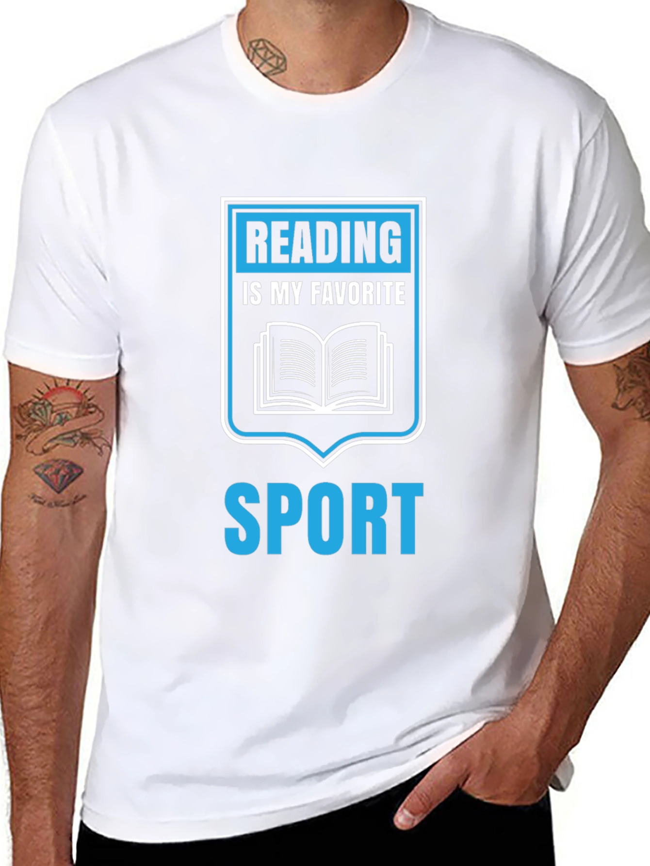 Reading is My Favorite Sport Black T-Shirt