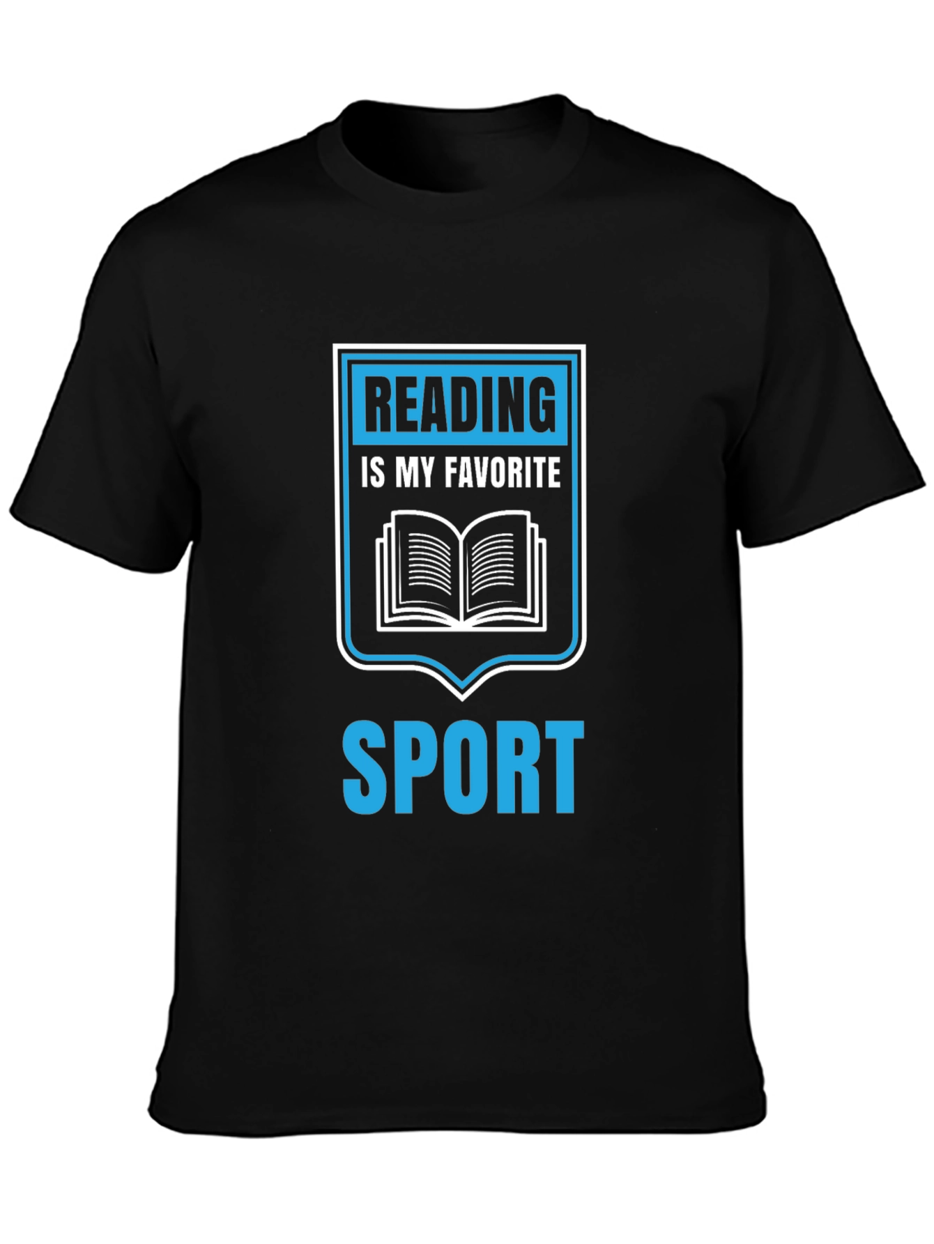 Reading is My Favorite Sport Black T-Shirt