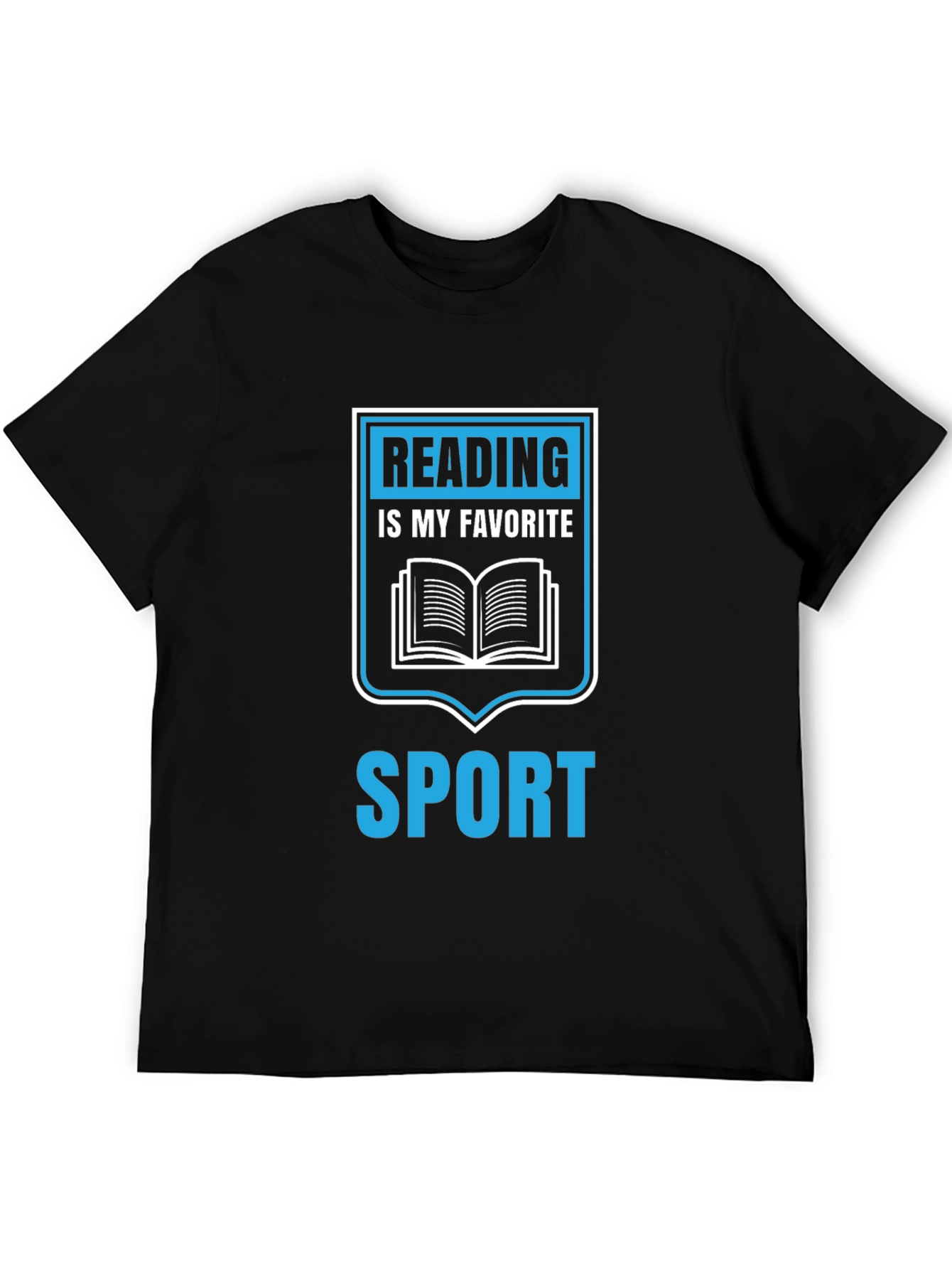 Reading is My Favorite Sport Black T-Shirt