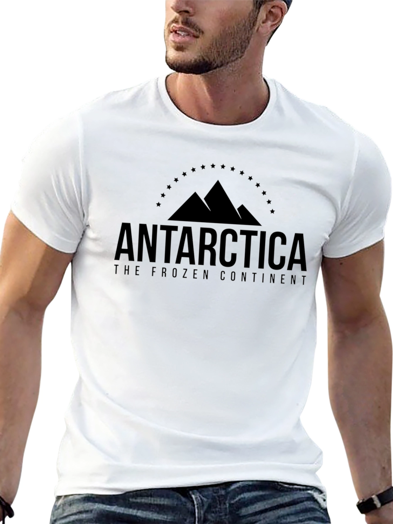 Antarctica Black T-Shirt - The Frozen Continent