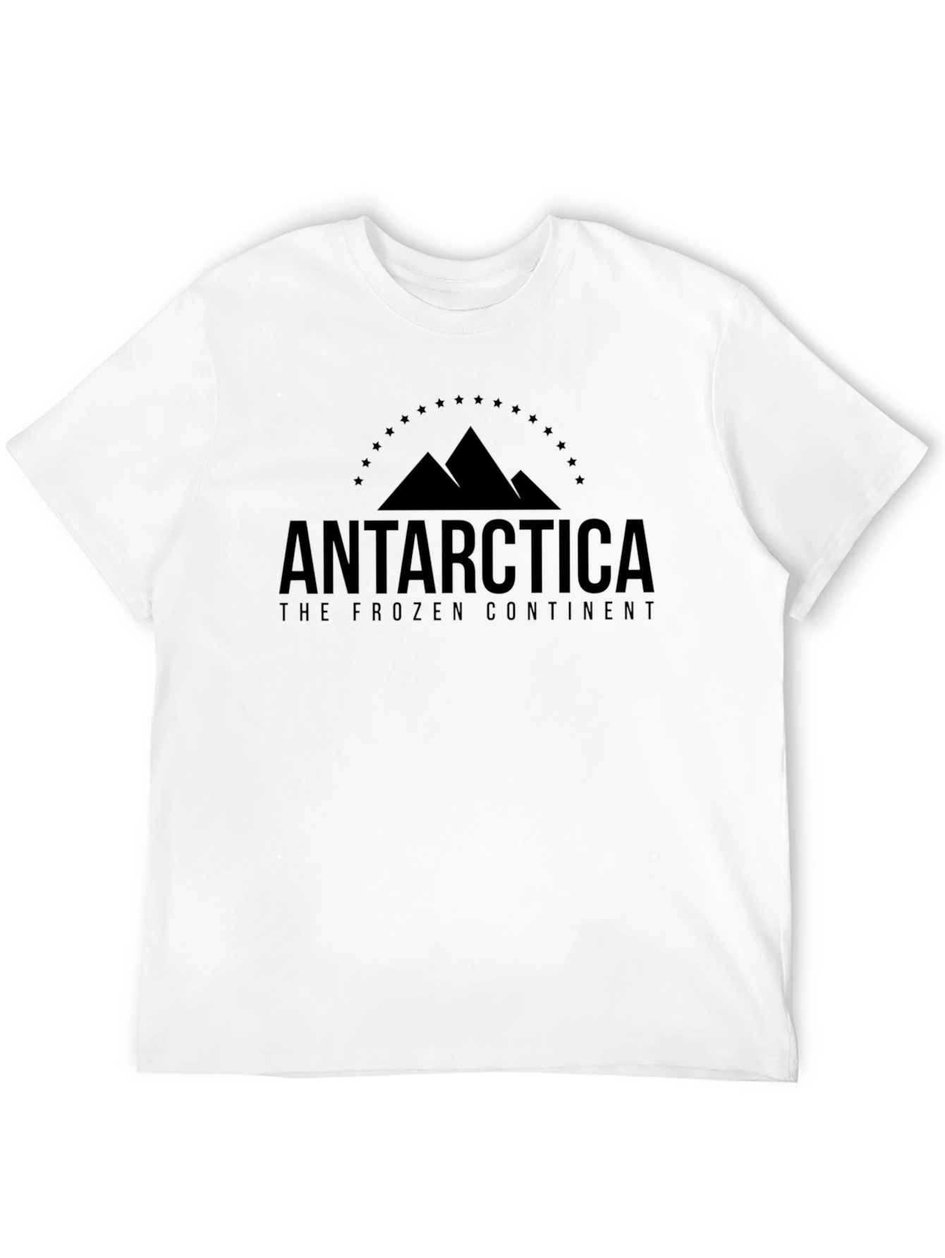 Antarctica Black T-Shirt - The Frozen Continent